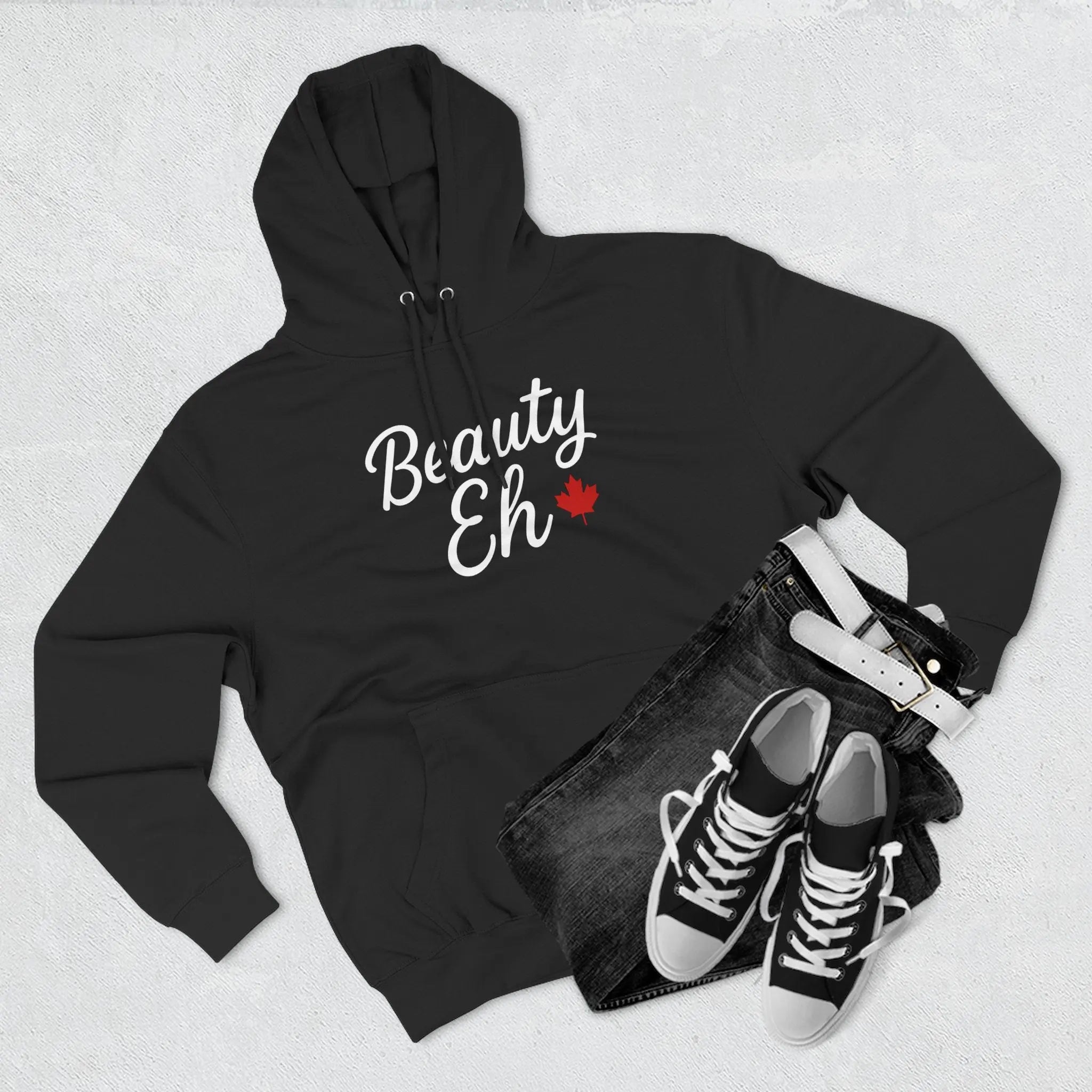 Maple Stick Fleece Hoodie – Canadian Beauty Eh Pullover Printify