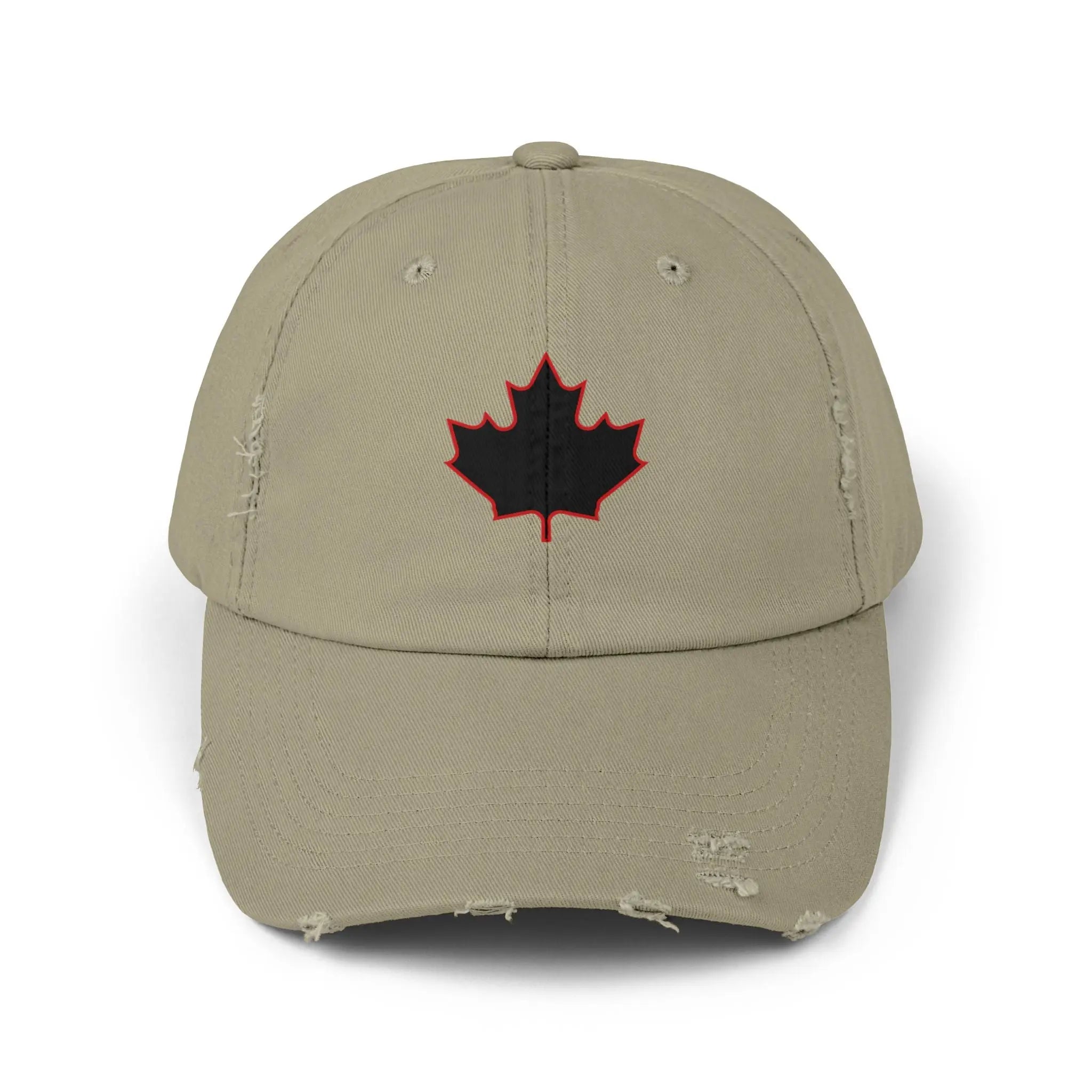 Maple Stick Distressed Hockey Cap – Retro Canadian Style Printify