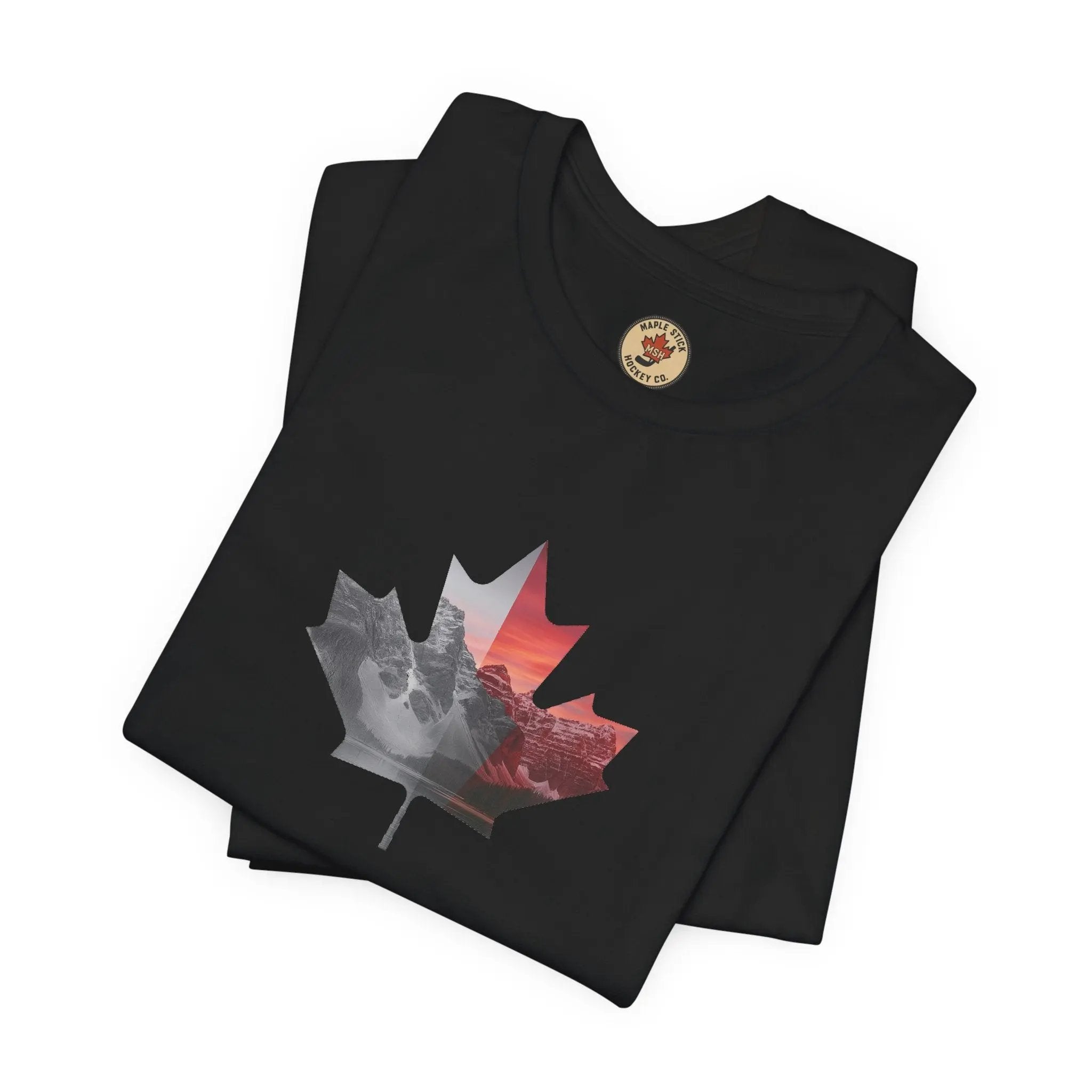 Men's Tee - Alberta Mountains Canadian Flag 2026 Olympic Games Celebration Printify