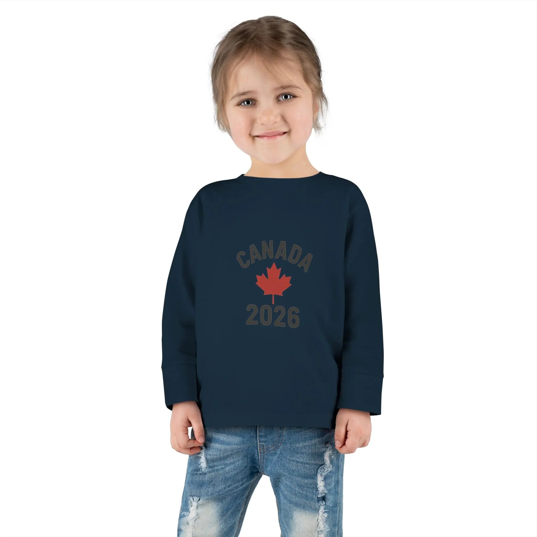 Maple Stick Kids Sweatshirt – Canada 2026 Olympic Hockey Edition Printify