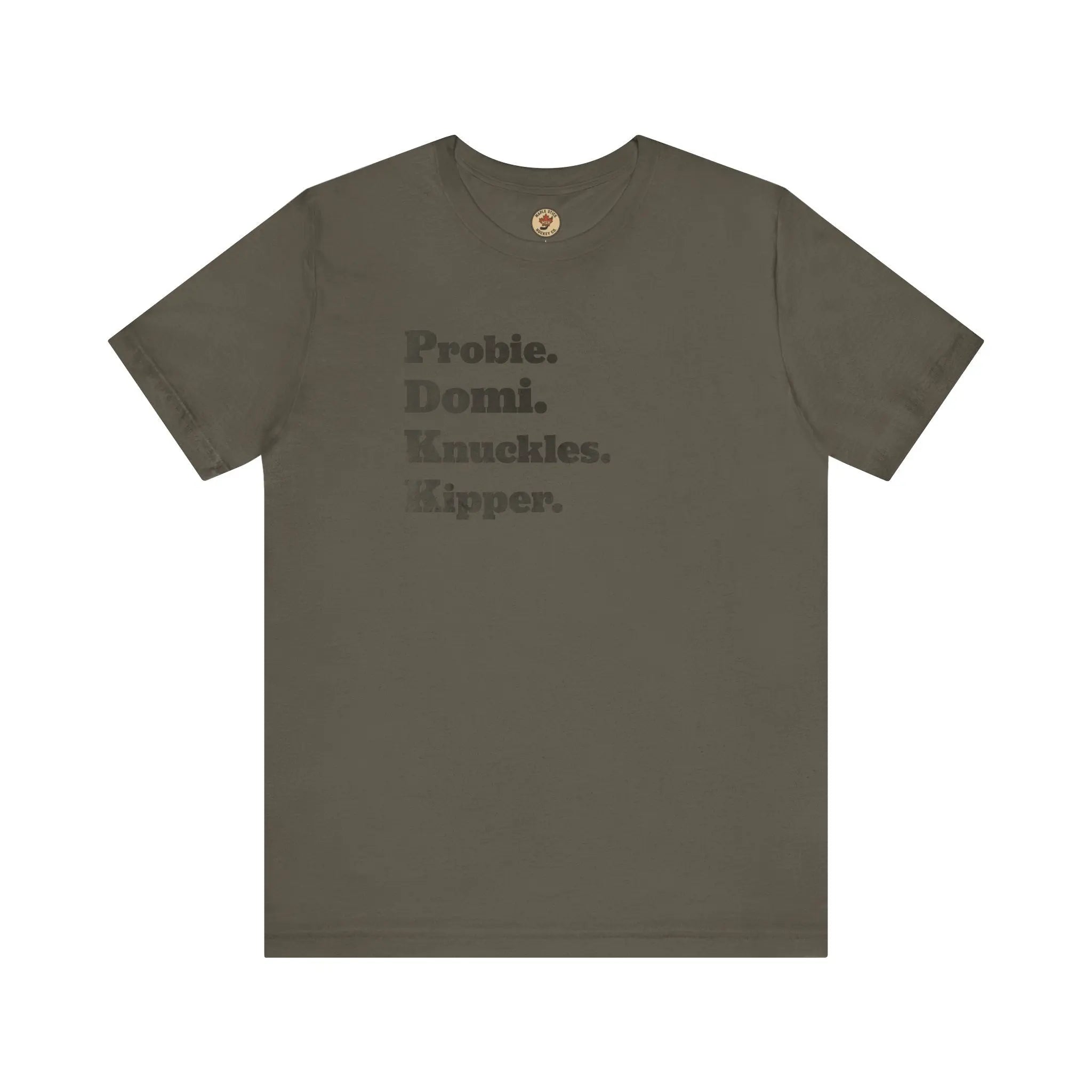 Probie Domi Knuckles Kipper T-Shirt - NHL Hockey Fighters - Maple Stick Hockey Co. - True Fan Printify