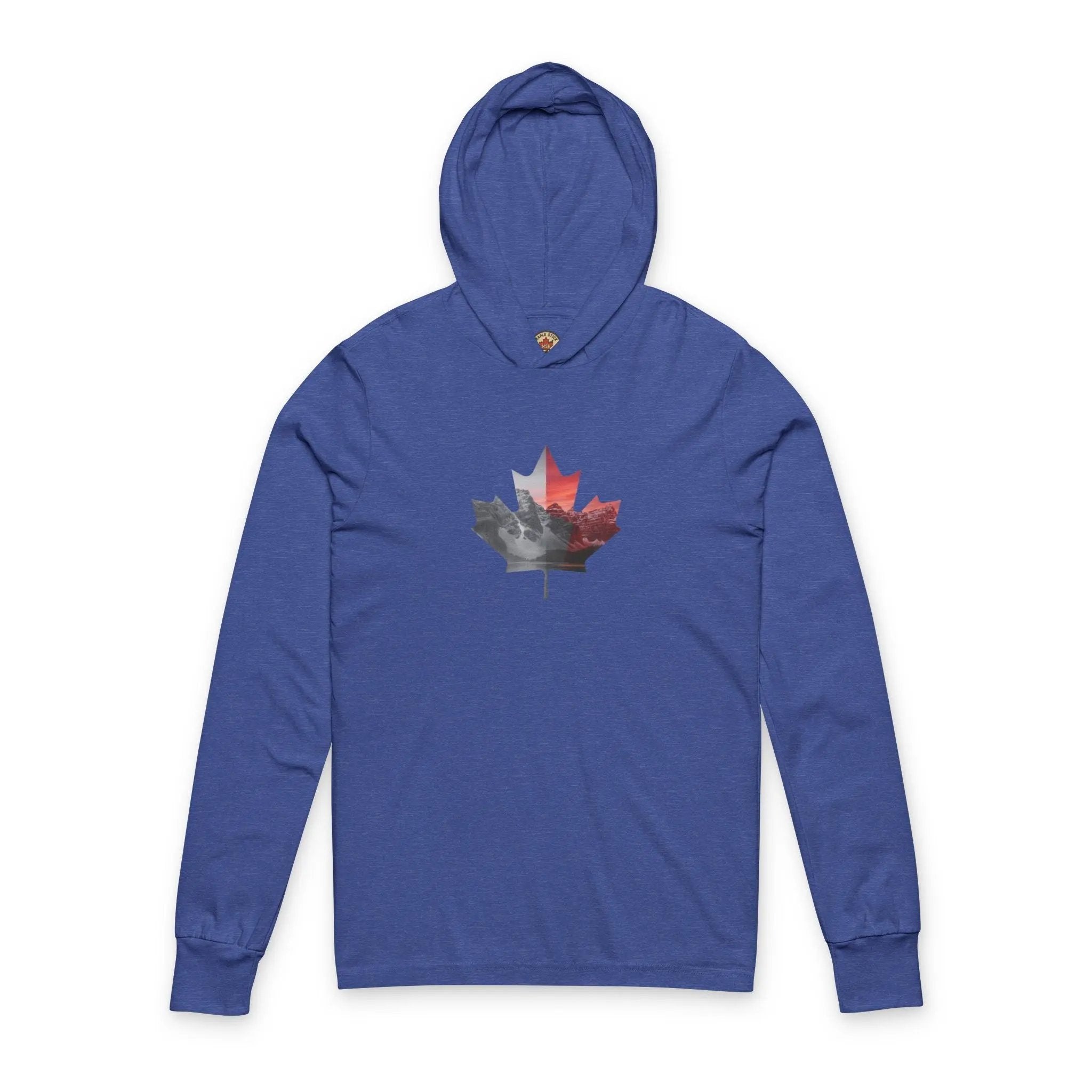 Maple Leaf Unisex Hooded Long Sleeve Tee, Canada Day, Fall Fashion, Casual Wear, Outdoor Activities, Eco-Friendly Apparel Printify