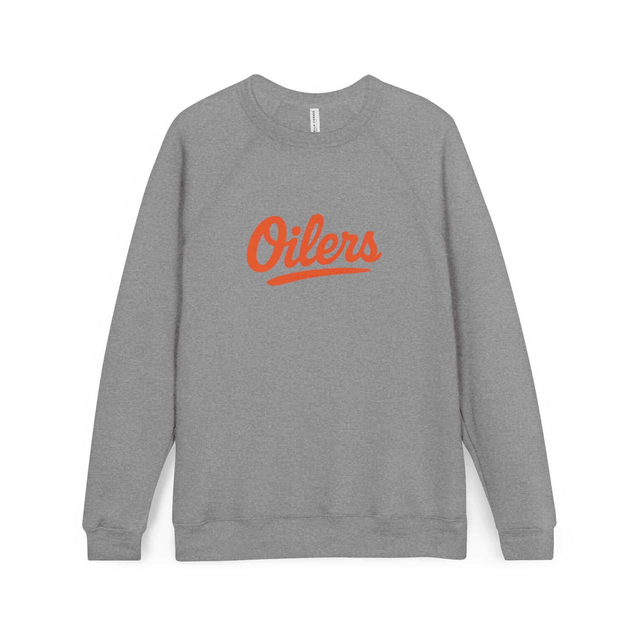 OILERS Script Raglan Sweatshirt — Vintage Sports Crewneck