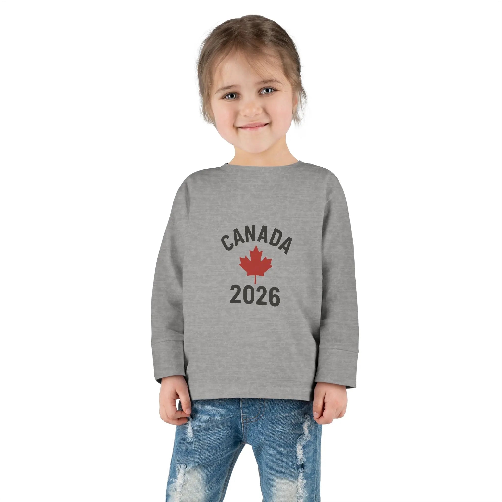 Maple Stick Kids Sweatshirt – Canada 2026 Olympic Hockey Edition Printify