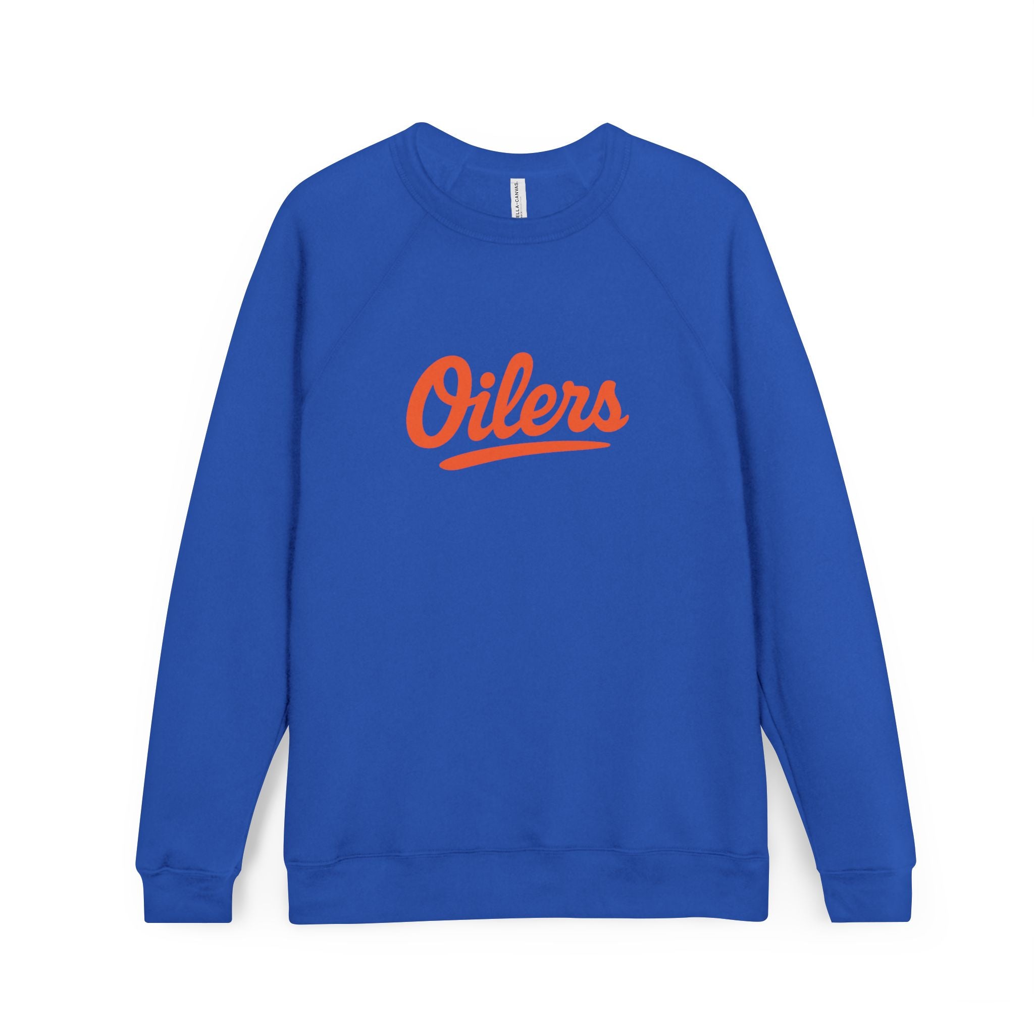 OILERS Script Raglan Sweatshirt — Vintage Sports Crewneck