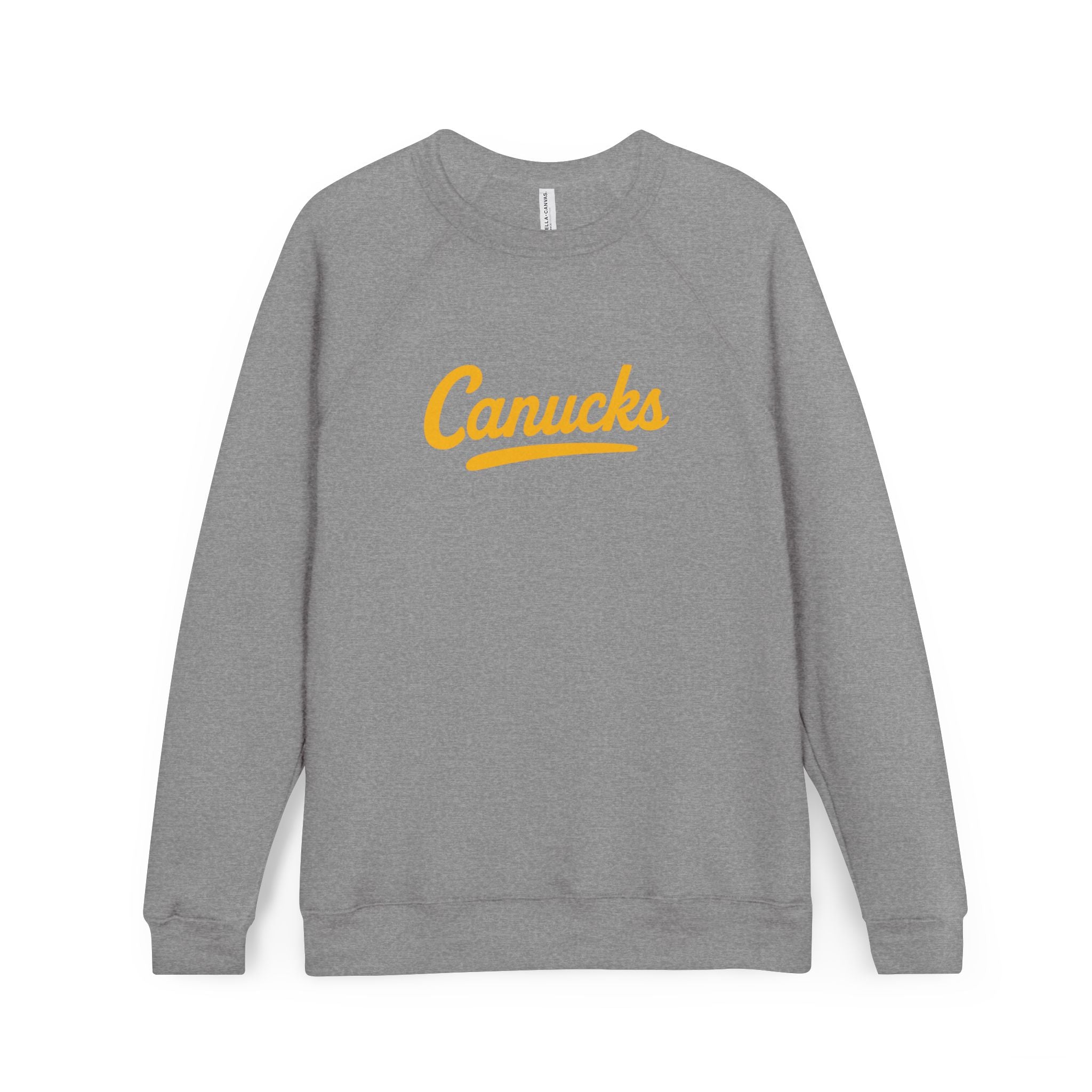 CANUCKS Script Raglan Sweatshirt — Vintage Sports Crewneck