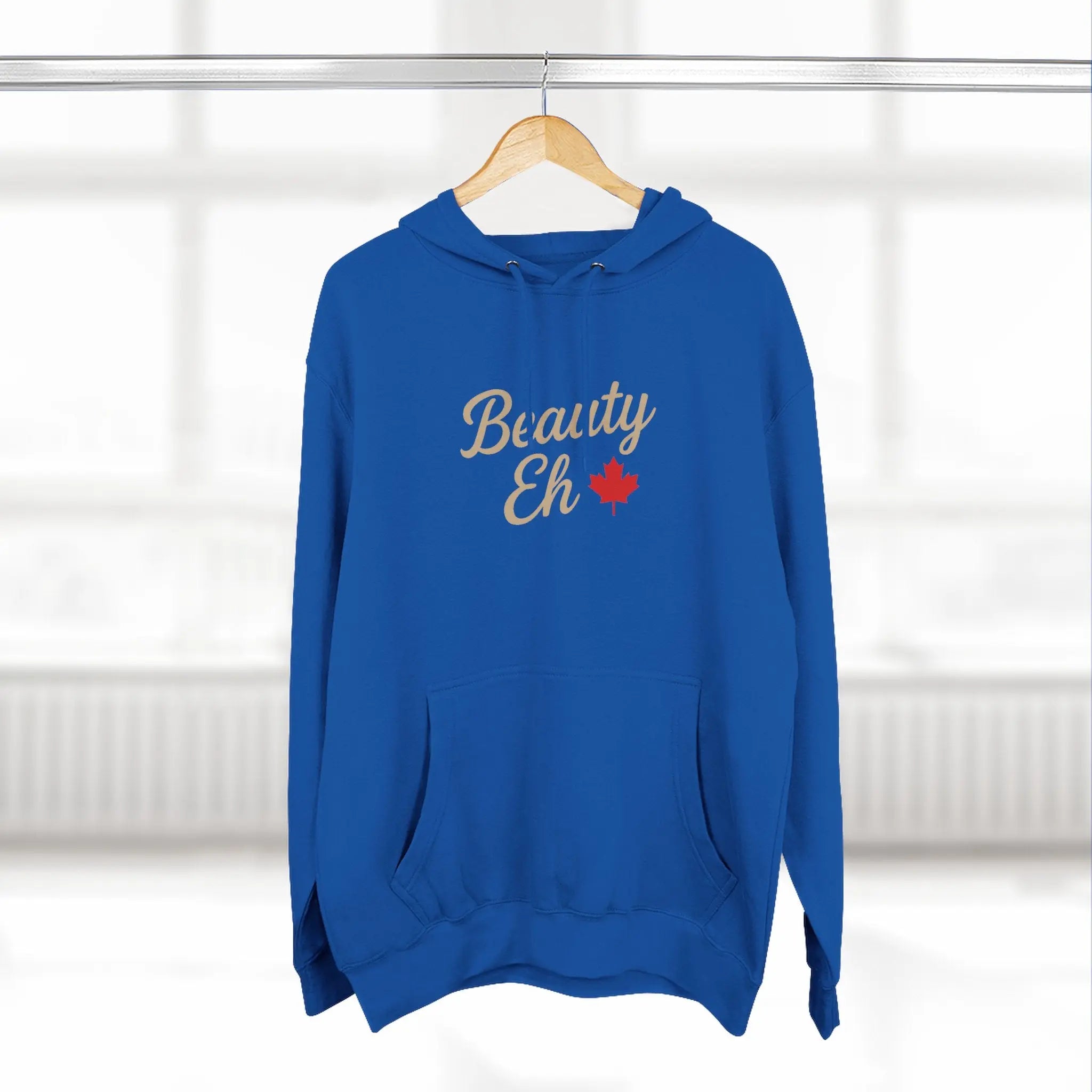 Beauty Eh Canadian Hoodie - Maple Leaf Pride Pullover Sweatshirt - Womens Canada Day Apparel - Cozy Fleece Lined Hooded Sweatshirt Printify