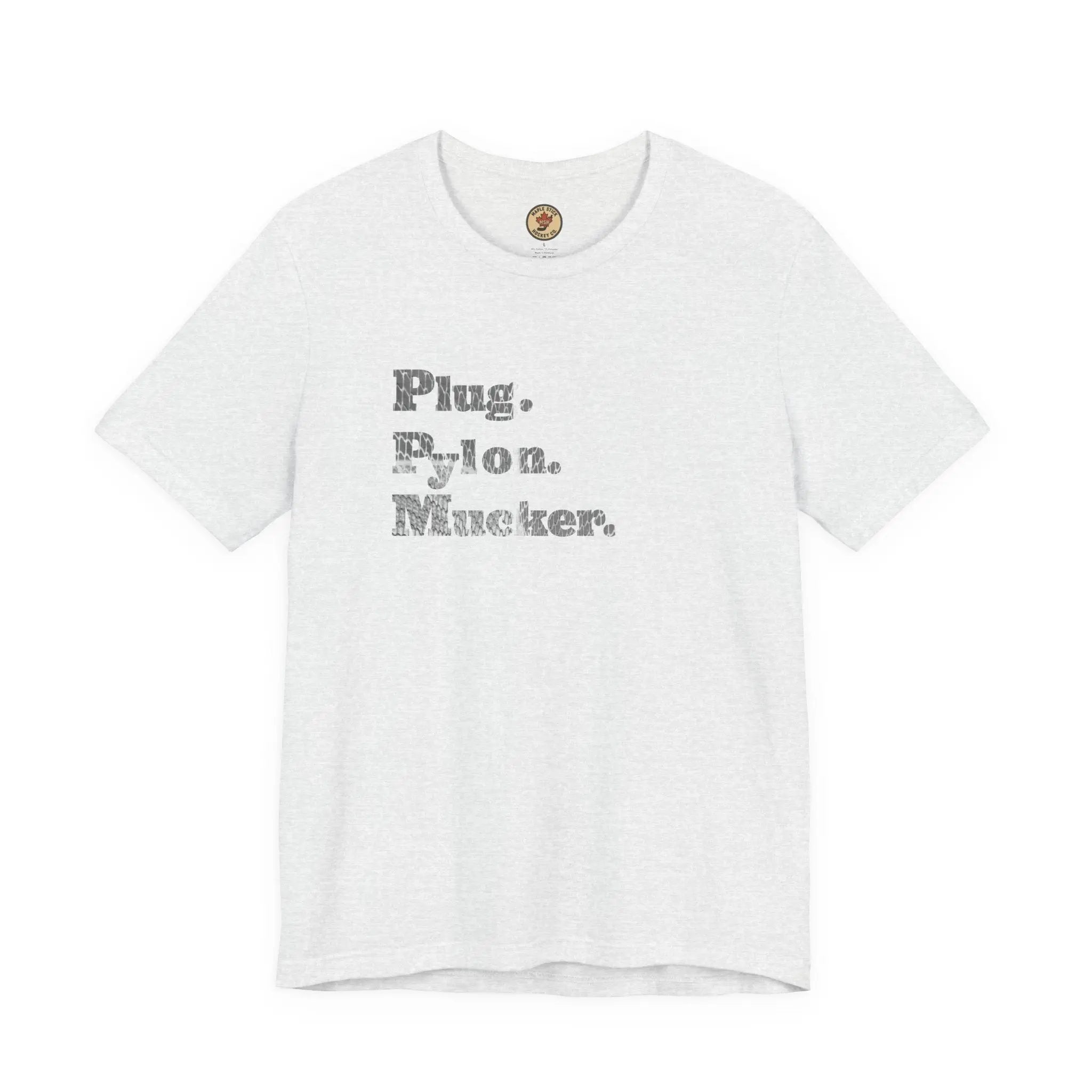 Plug Pylon Mucker T-Shirt - Hockey Hard Worker - Blue Collar Hockey - Maple Stick Hockey - True Fan Gift Printify