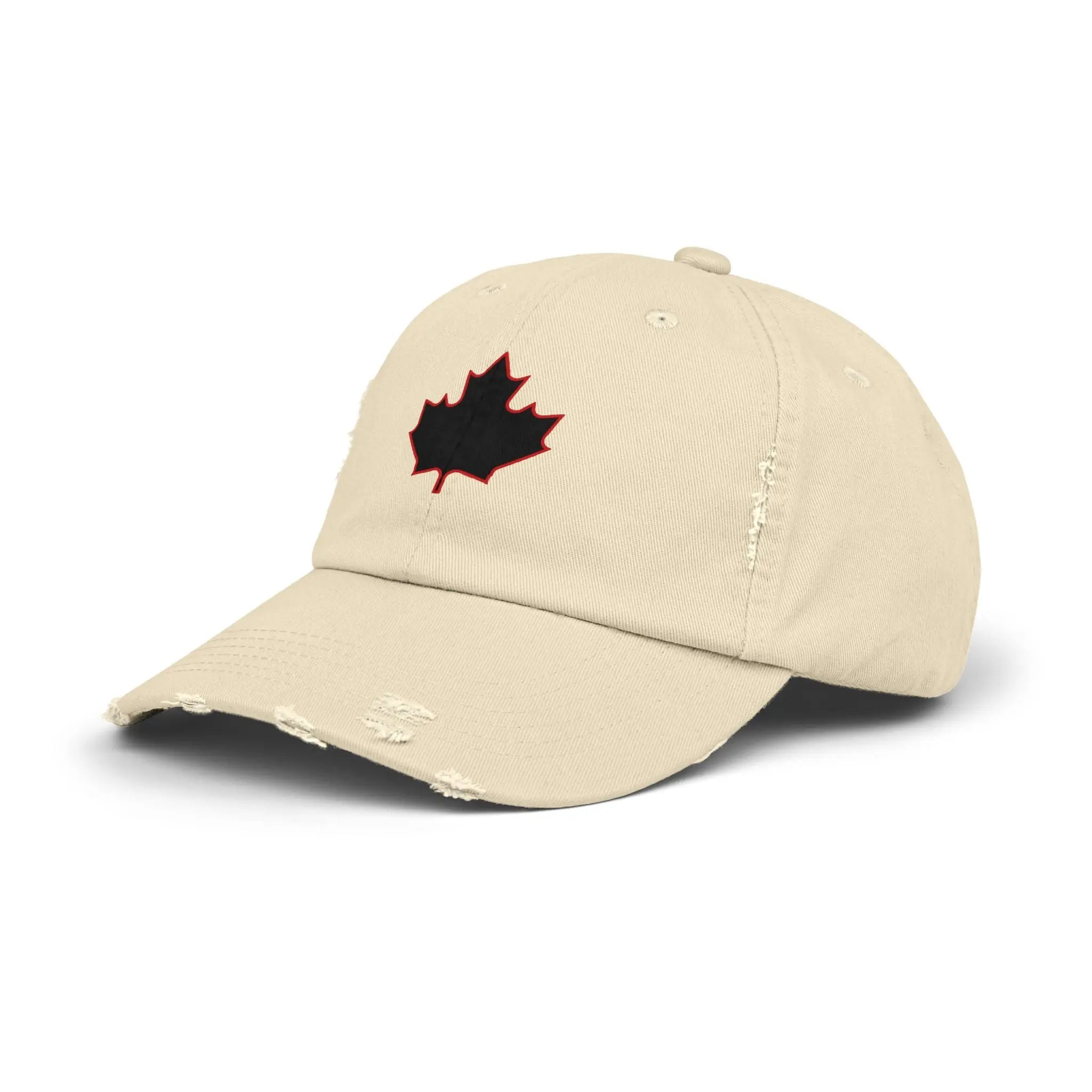 Maple Stick Distressed Hockey Cap – Retro Canadian Style Printify