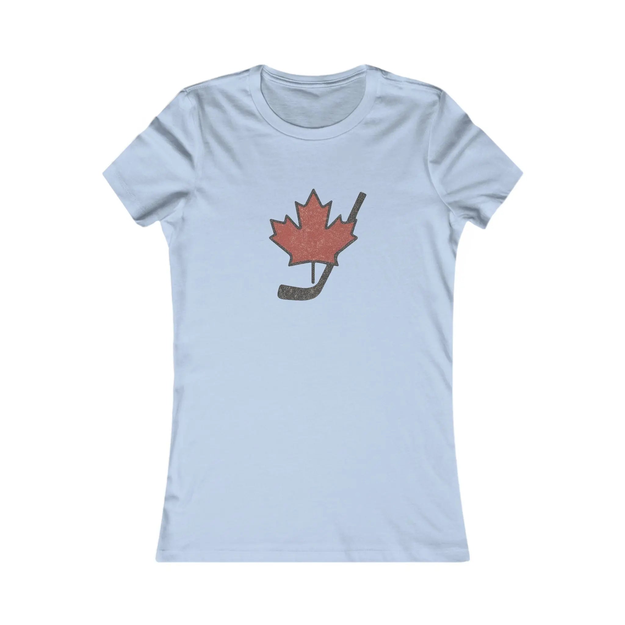 Maple Leaf Hockey Stick Women's T-Shirt - Canadian Hockey Pride - Maple Stick Hockey Co. - Ladies Fit Printify
