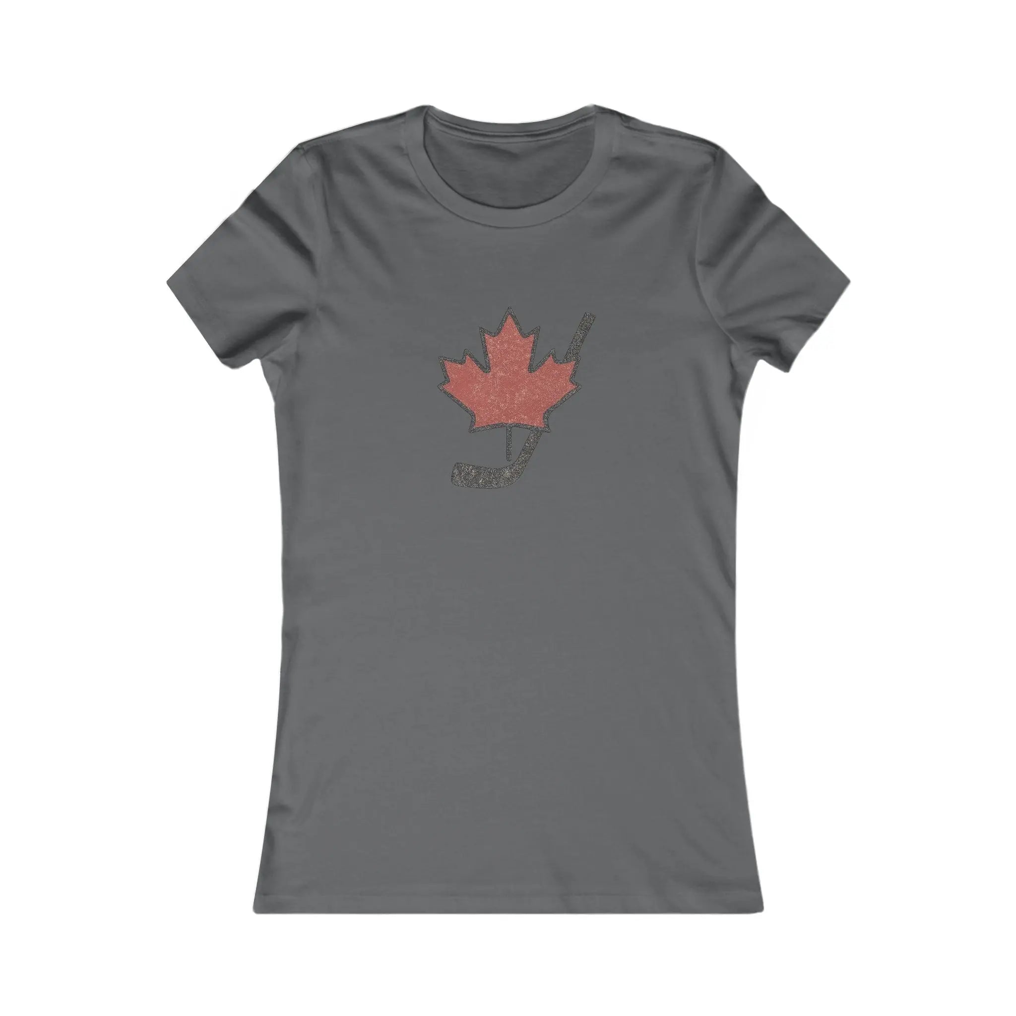 Maple Leaf Hockey Stick Women's T-Shirt - Canadian Hockey Pride - Maple Stick Hockey Co. - Ladies Fit Printify