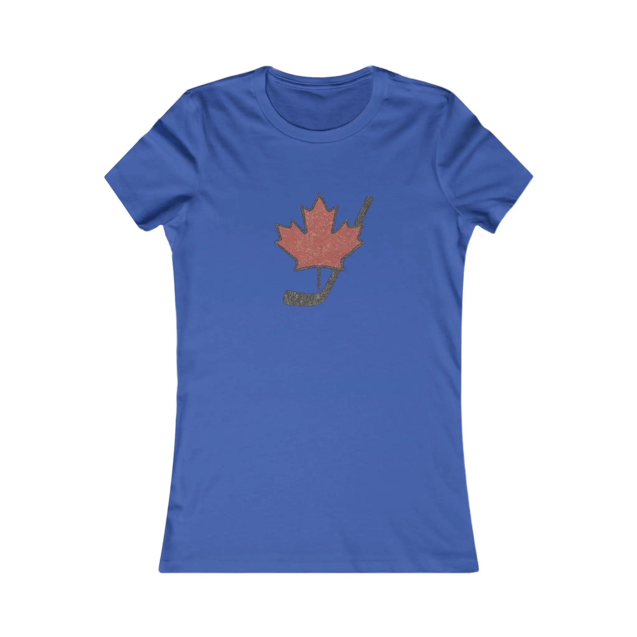 Maple Leaf Hockey Stick Women's T-Shirt - Canadian Hockey Pride - Maple Stick Hockey Co. - Ladies Fit Printify