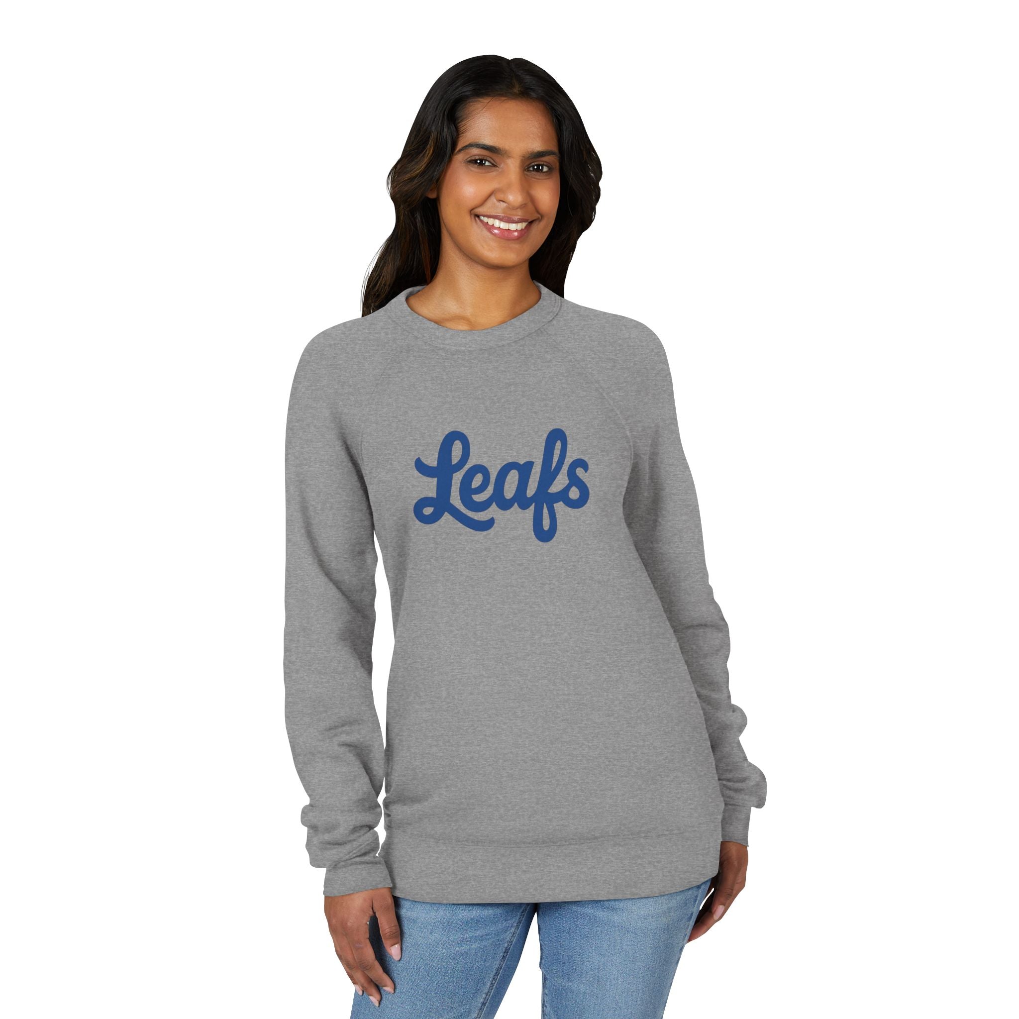 MAPLE LEAFS Script Raglan Sweatshirt — Vintage Sports Crewneck