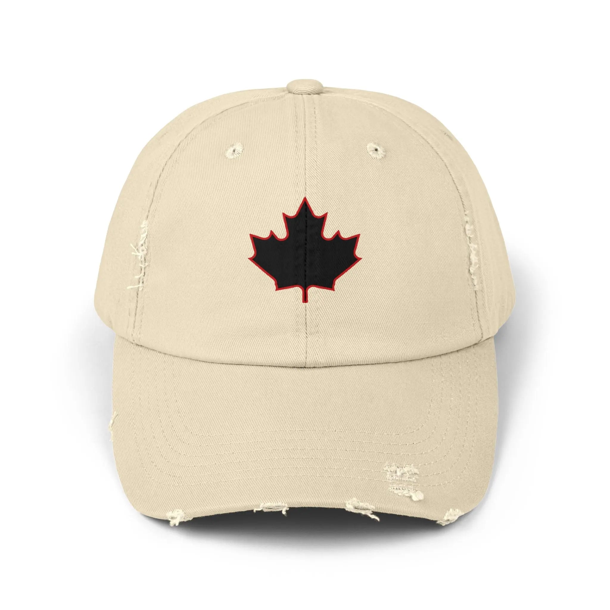 Maple Stick Distressed Hockey Cap – Retro Canadian Style Printify