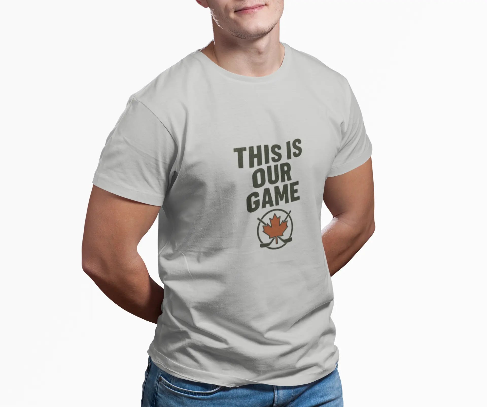 Canada Maple Leaf Hockey T-Shirt – This Is Our Game Tee Printify