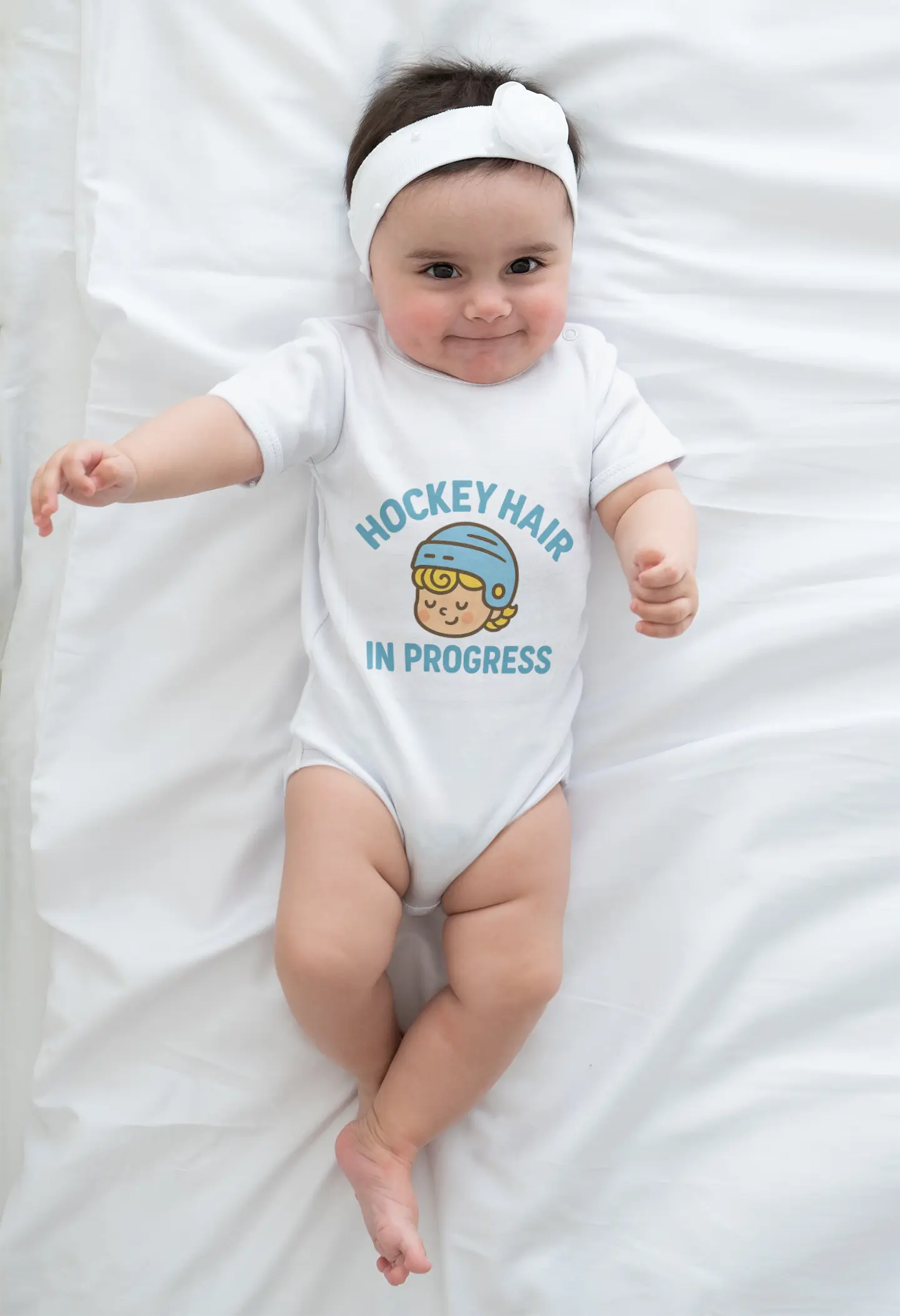 Maple Stick Baby Bodysuit – Hockey Hair in Progress Printify
