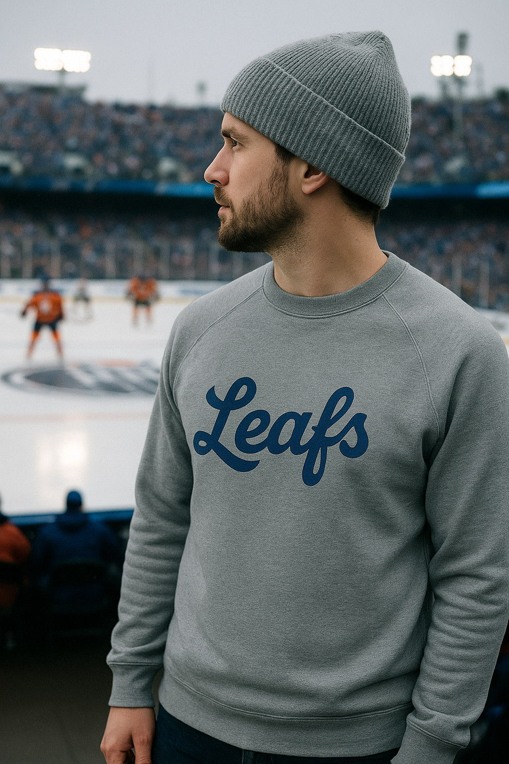 MAPLE LEAFS Script Raglan Sweatshirt — Vintage Sports Crewneck