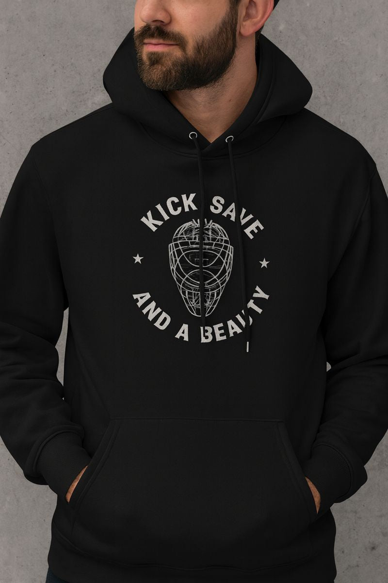 Kick Save and Beauty Hockey Hoodie — Maple Stick Slang Series