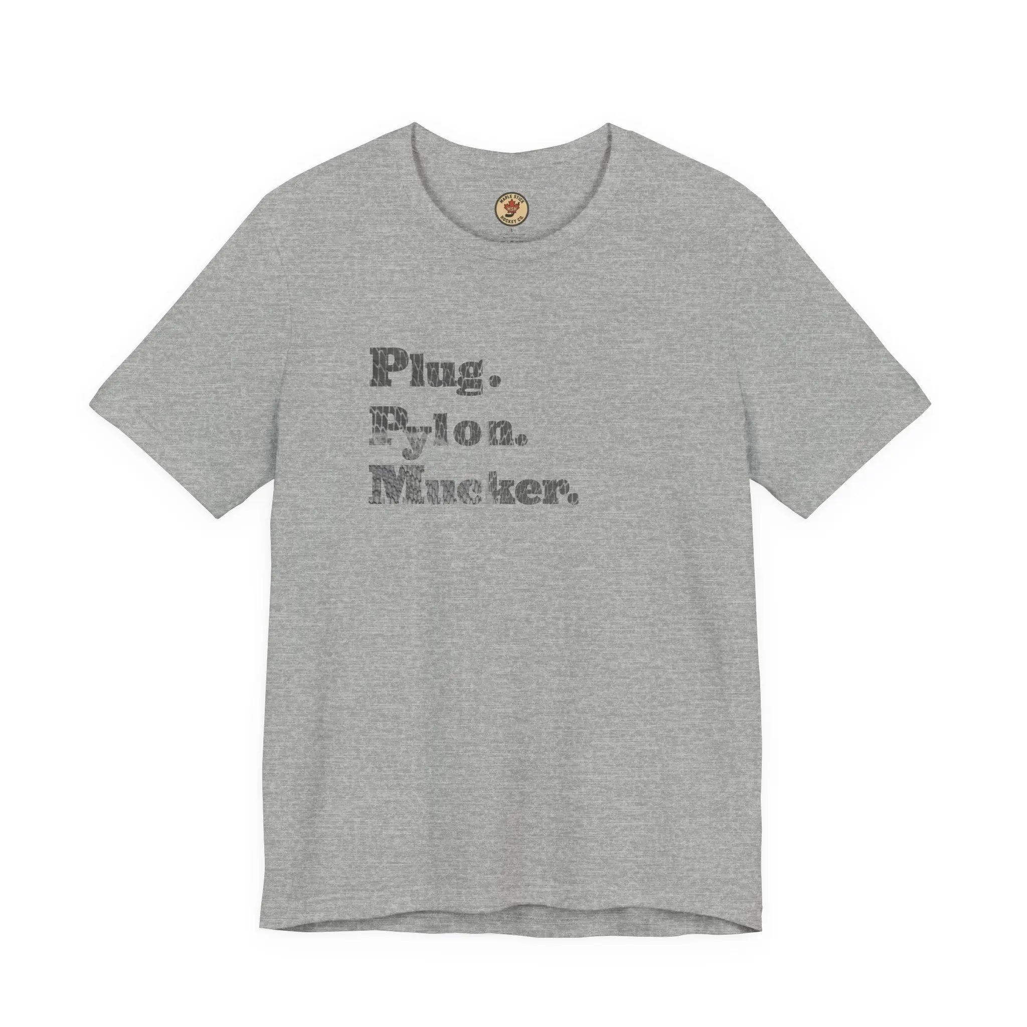 Plug Pylon Mucker T-Shirt - Hockey Hard Worker - Blue Collar Hockey - Maple Stick Hockey - True Fan Gift Printify