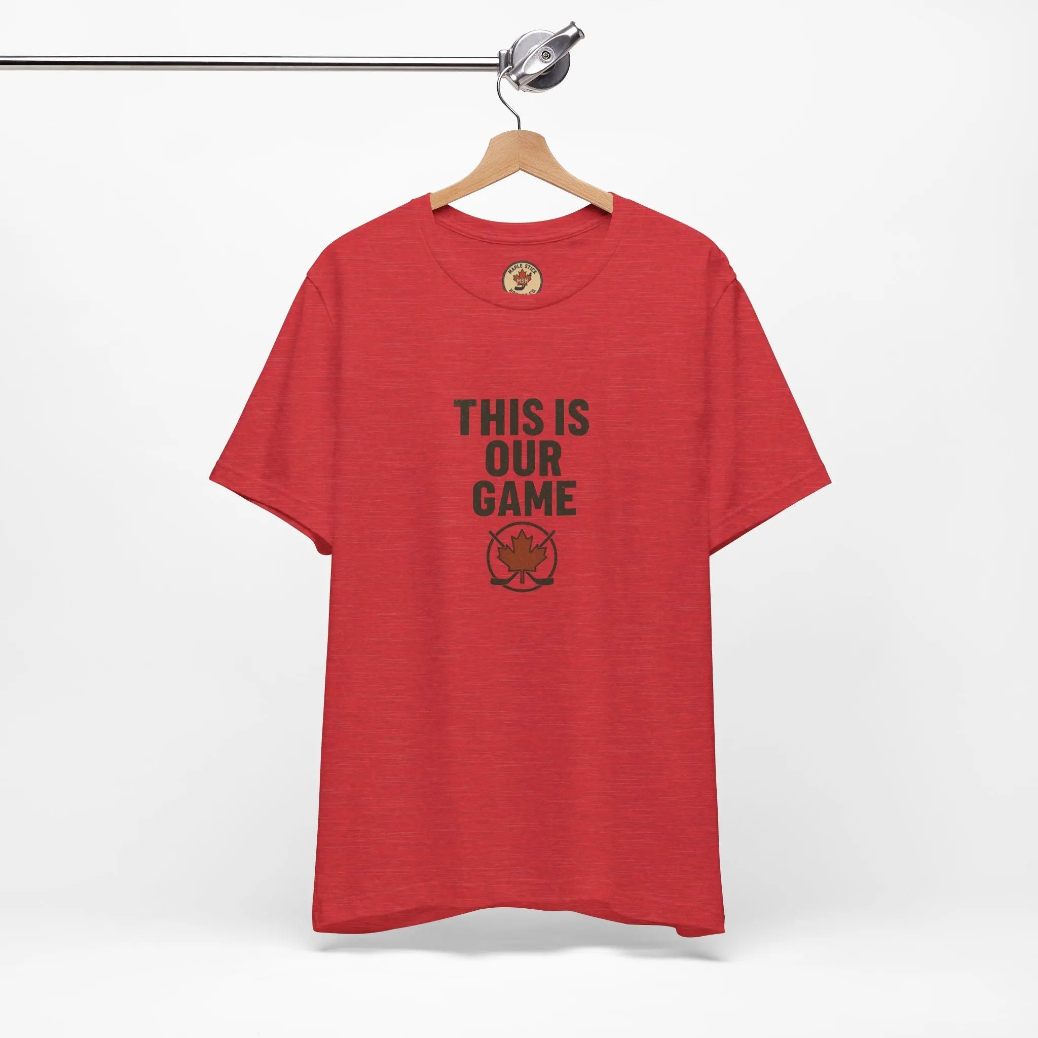 Maple Stick Hockey Fan Tee – Game Day Spirit Printify