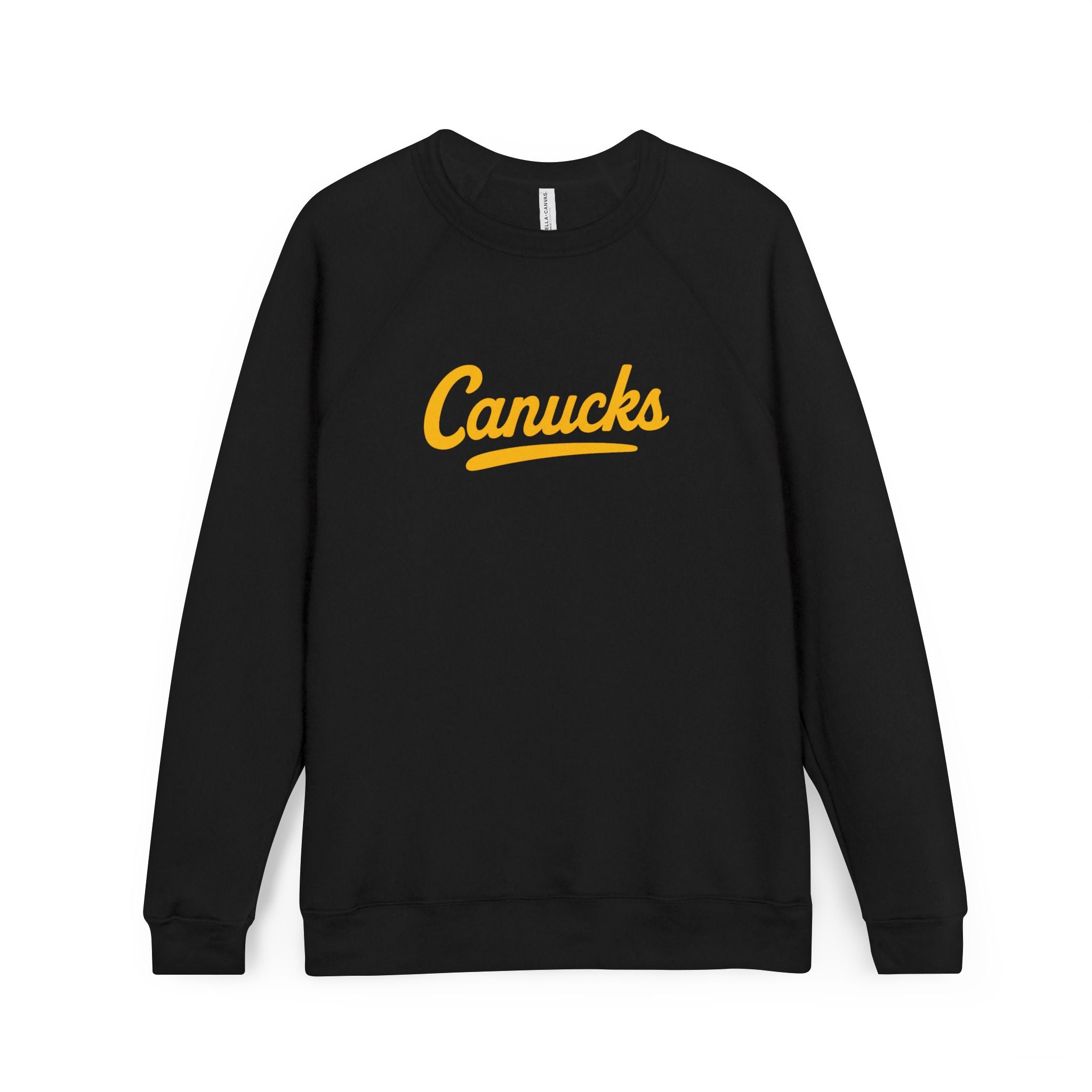 CANUCKS Script Raglan Sweatshirt — Vintage Sports Crewneck