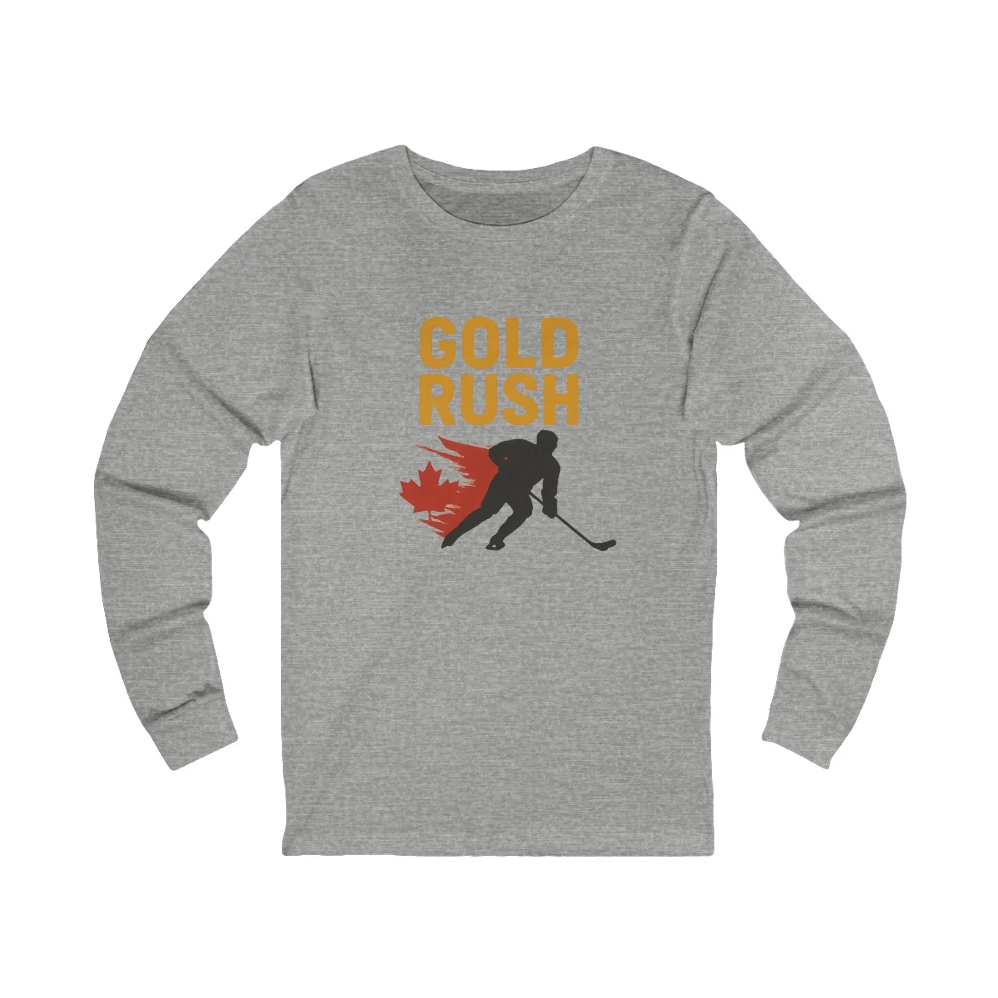 Gold Rush Hockey Unisex Long Sleeve Shirt - Canada Olympic Gold - Maple Stick Hockey Printify