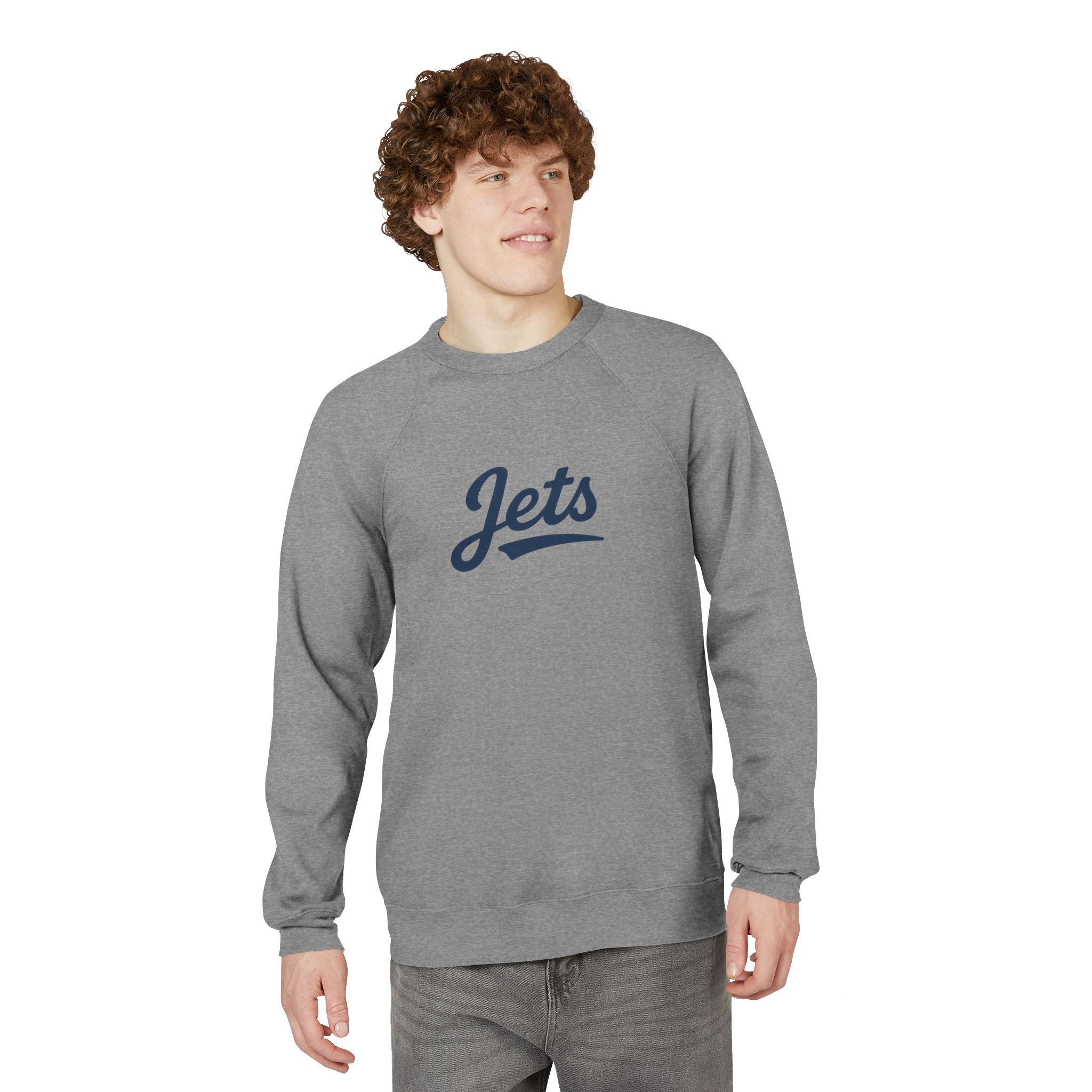 JETS Script Raglan Sweatshirt — Vintage Sports Crewneck