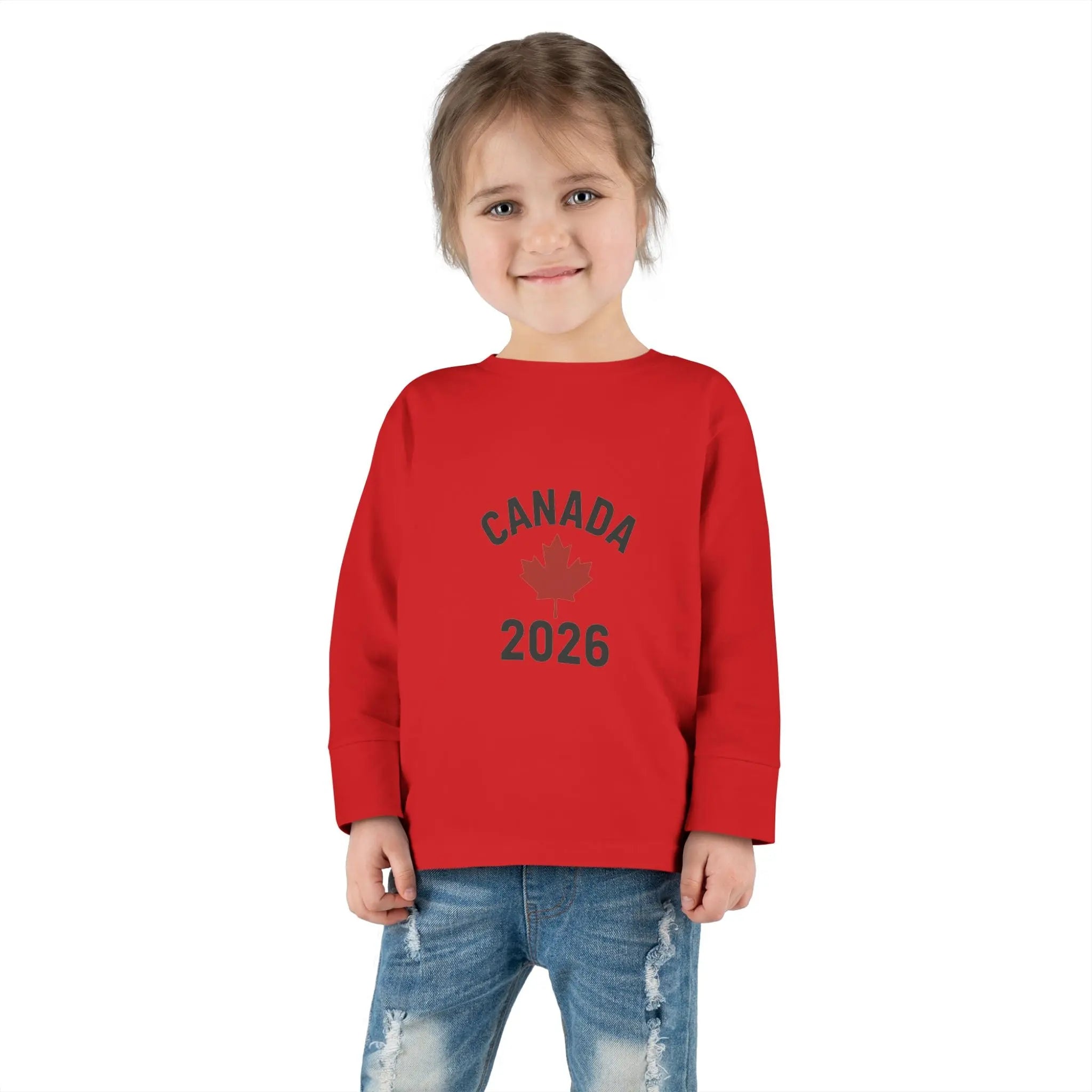Maple Stick Kids Sweatshirt – Canada 2026 Olympic Hockey Edition Printify