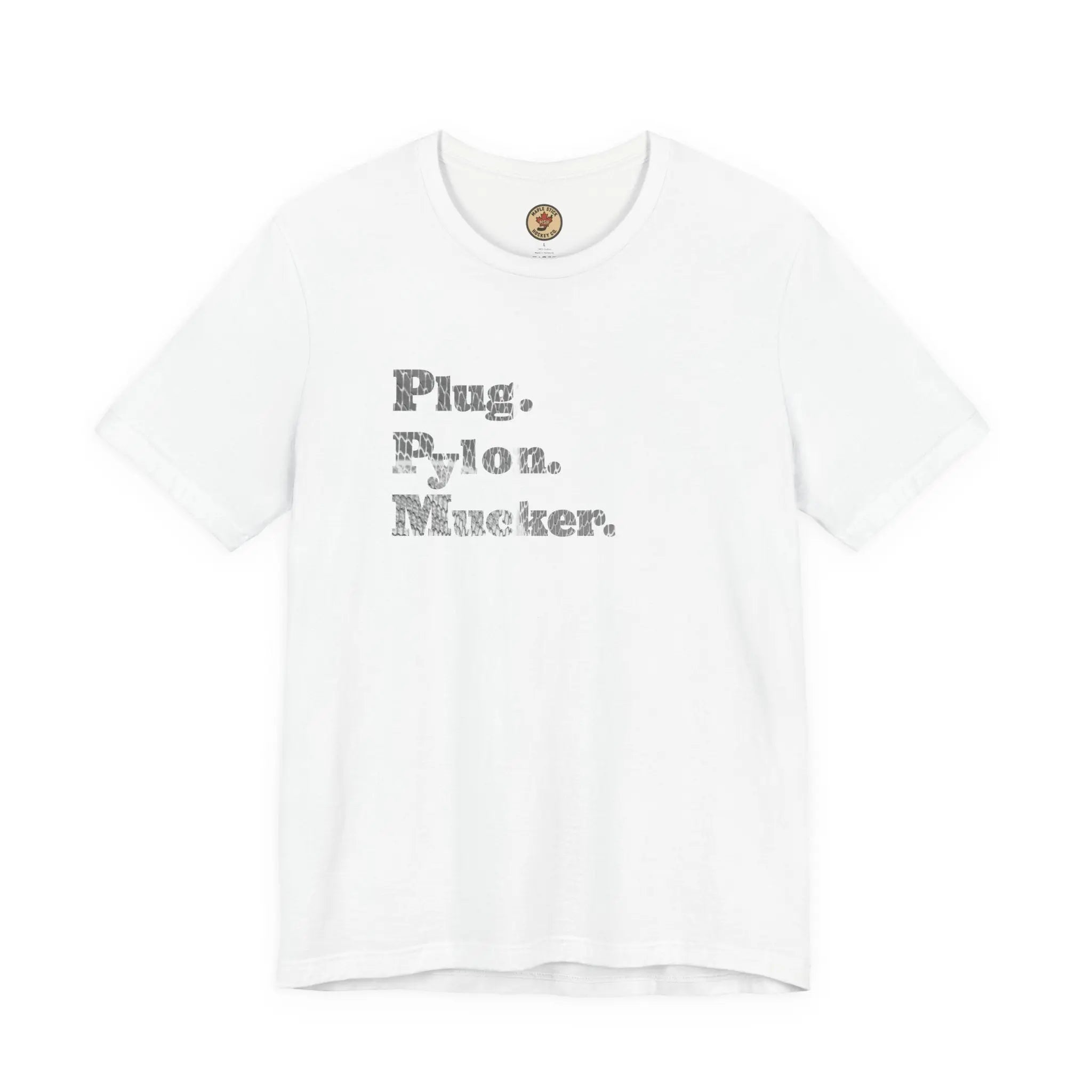 Plug Pylon Mucker T-Shirt - Hockey Hard Worker - Blue Collar Hockey - Maple Stick Hockey - True Fan Gift Printify
