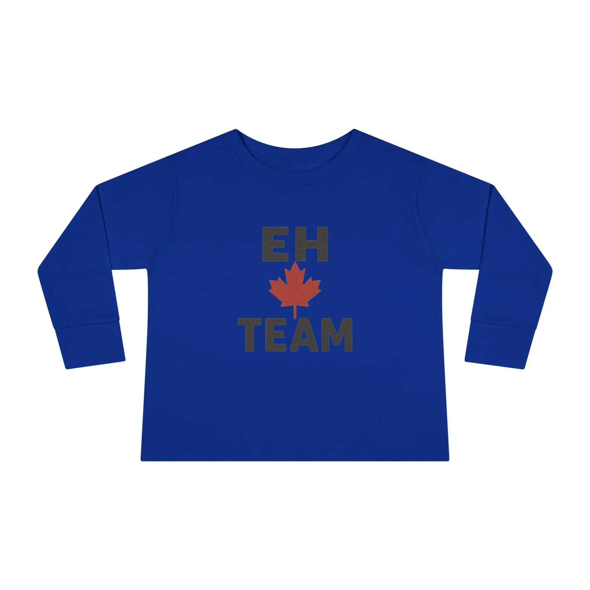 Maple Stick "Eh Team" Toddler Long Sleeve Tee – Maple Leaf Pride Printify
