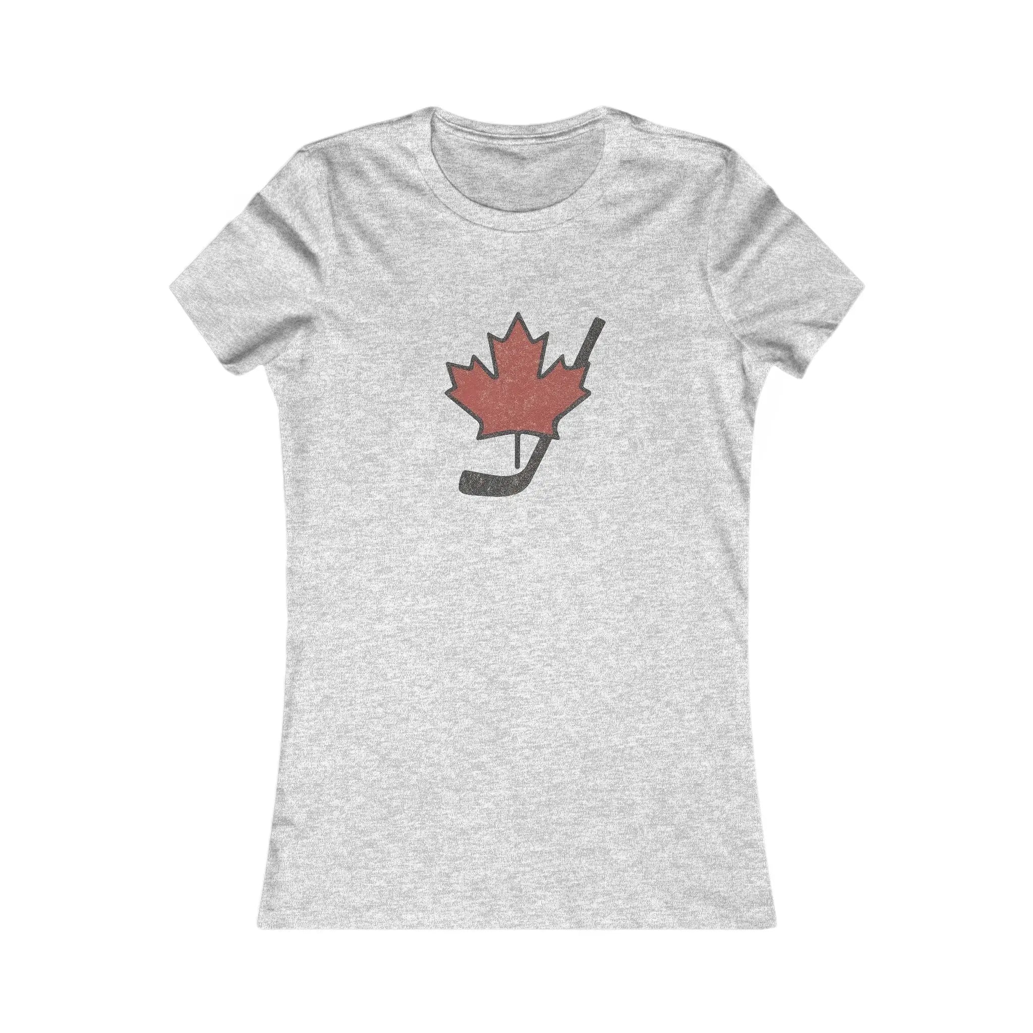 Maple Leaf Hockey Stick Women's T-Shirt - Canadian Hockey Pride - Maple Stick Hockey Co. - Ladies Fit Printify