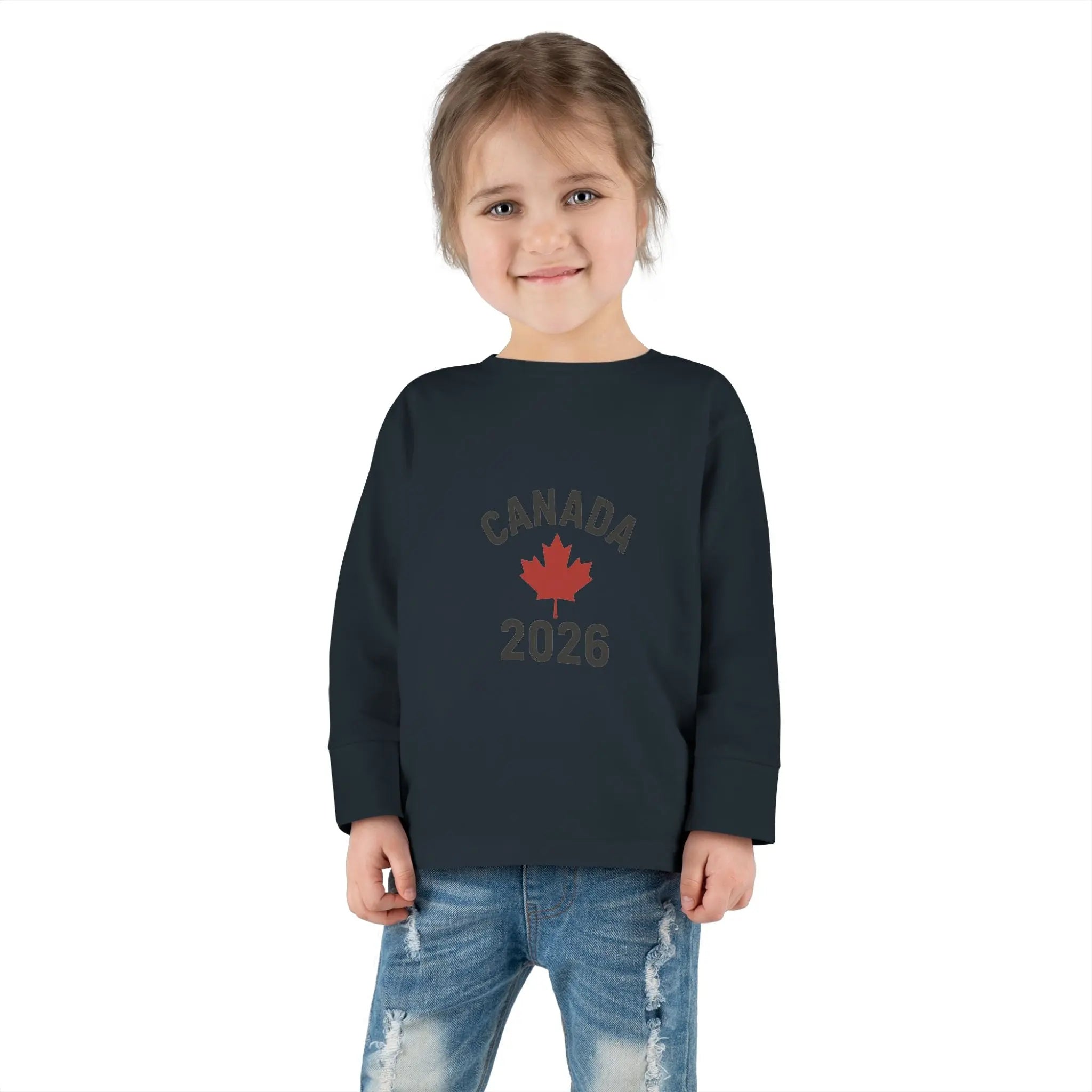 Maple Stick Kids Sweatshirt – Canada 2026 Olympic Hockey Edition Printify