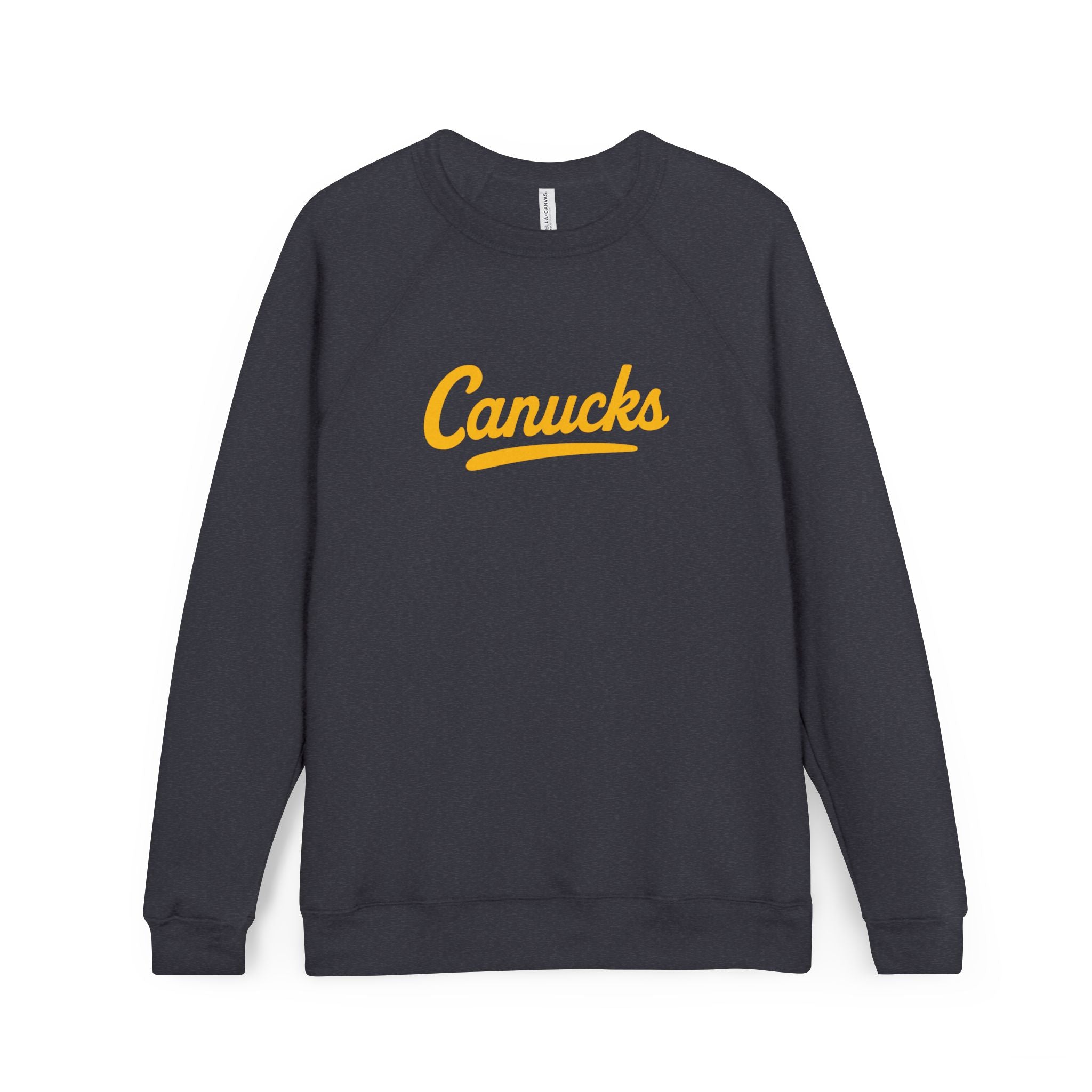 CANUCKS Script Raglan Sweatshirt — Vintage Sports Crewneck
