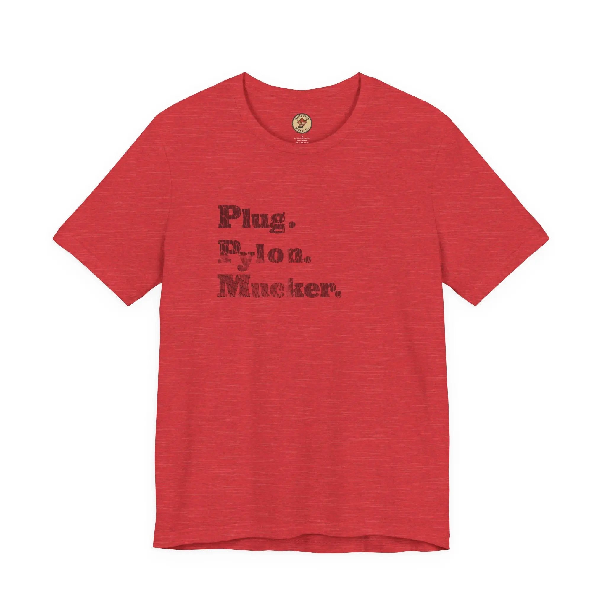 Plug Pylon Mucker T-Shirt - Hockey Hard Worker - Blue Collar Hockey - Maple Stick Hockey - True Fan Gift Printify