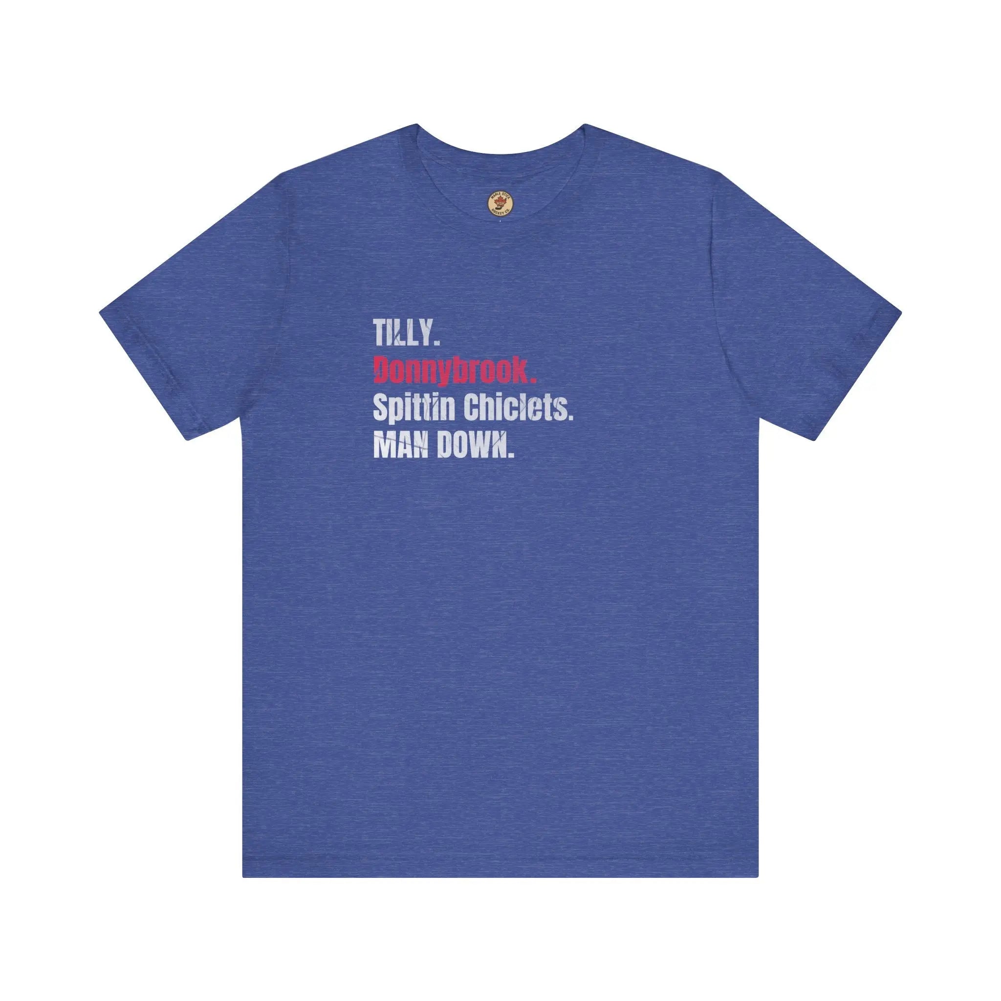 Tilly Donnybrook Spittin Chicklets Man Down T-Shirt - Hockey Fight - Maple Stick Hockey Co. - True Fan Printify