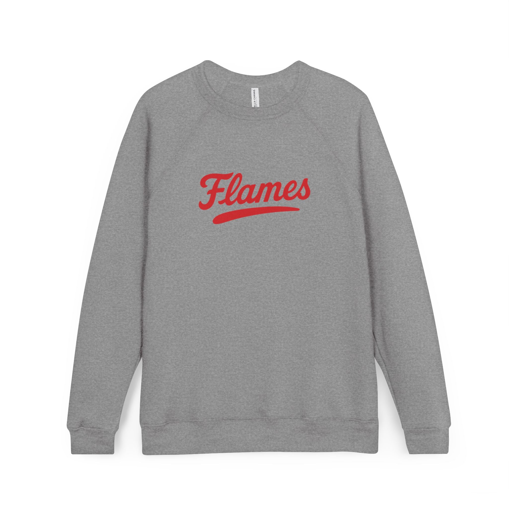FLAMES Script Raglan Sweatshirt — Vintage Sports Crewneck