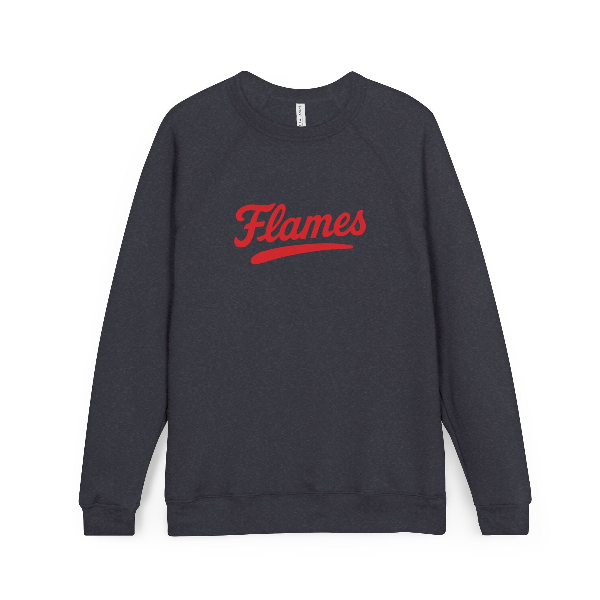 FLAMES Script Raglan Sweatshirt — Vintage Sports Crewneck