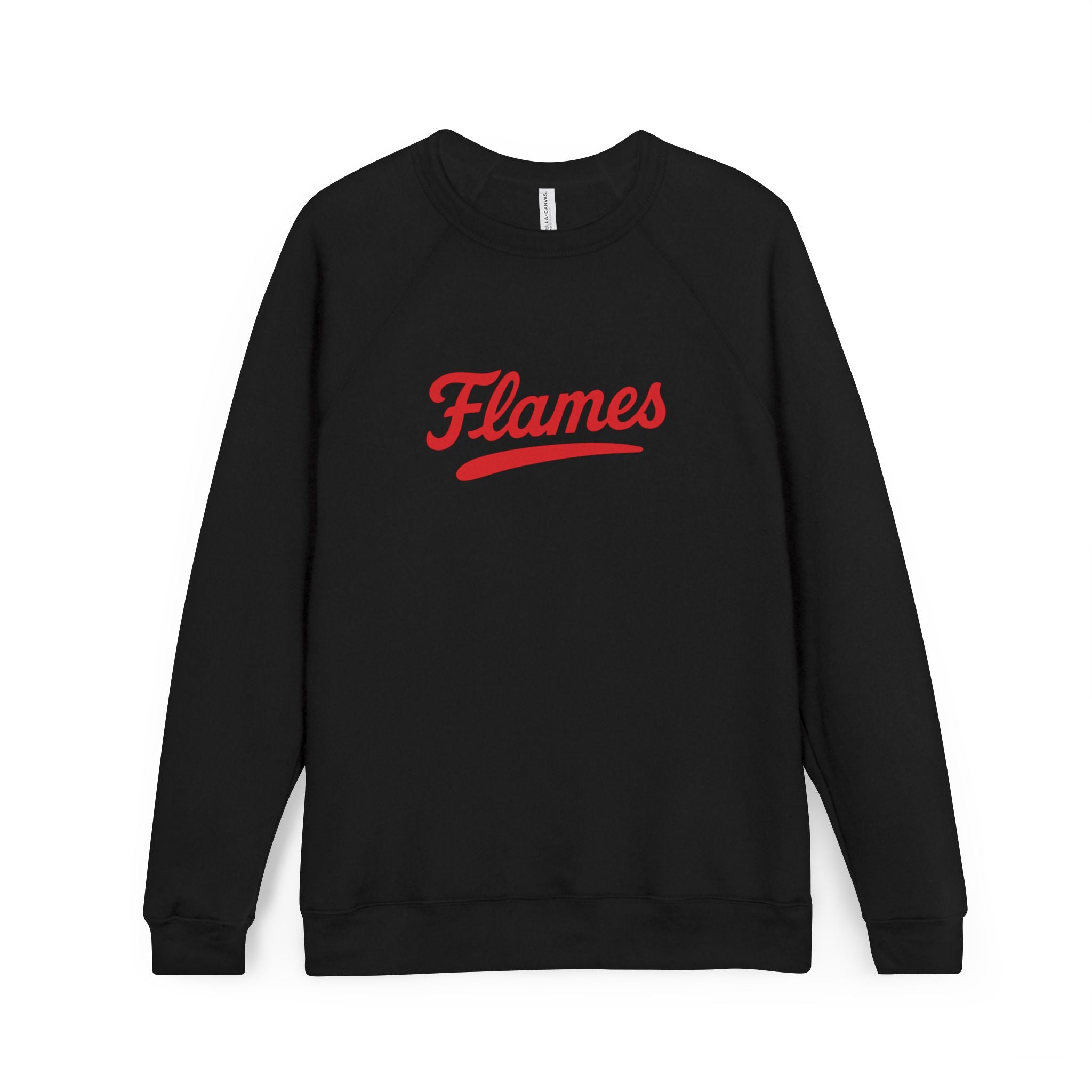 FLAMES Script Raglan Sweatshirt — Vintage Sports Crewneck