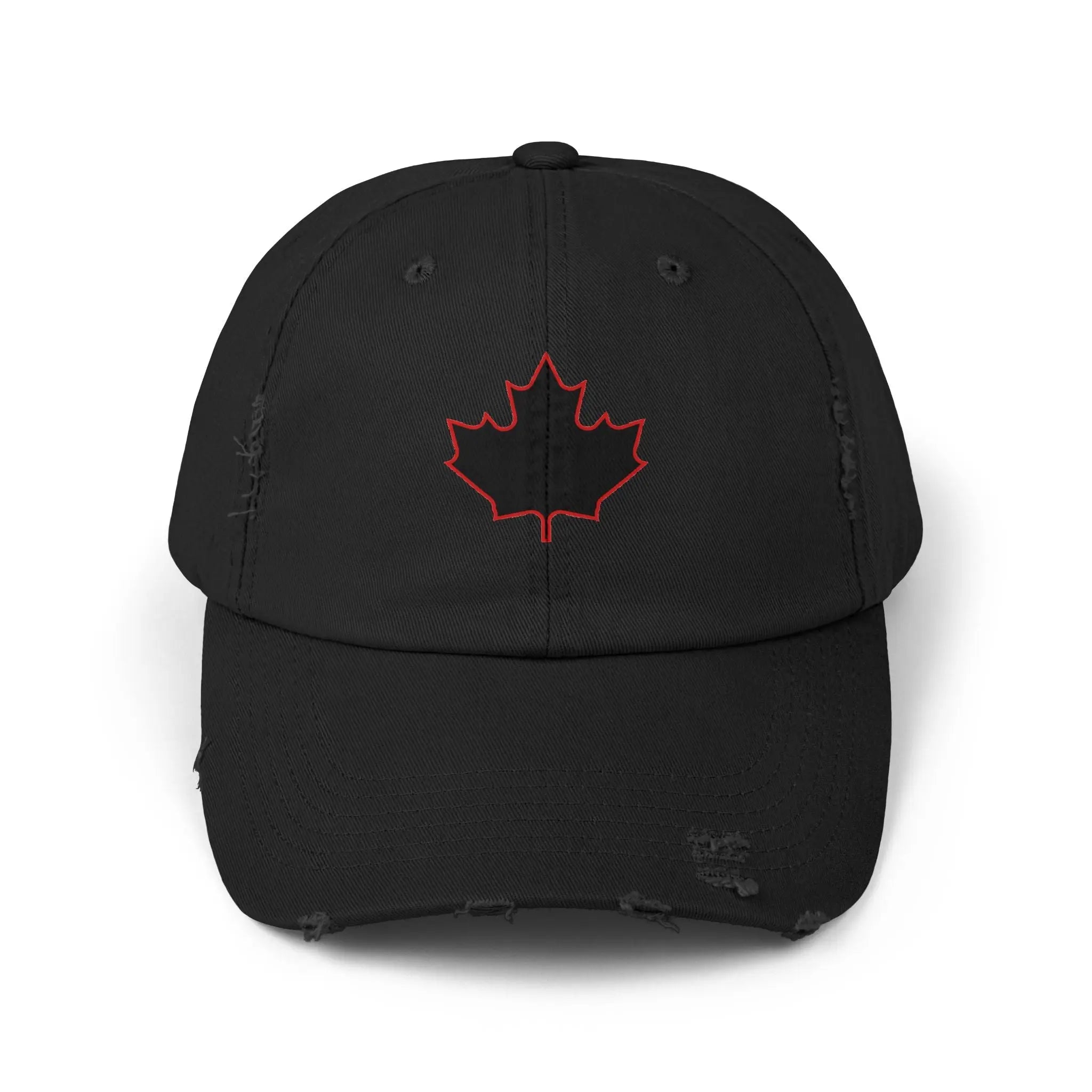 Maple Stick Distressed Hockey Cap – Retro Canadian Style Printify