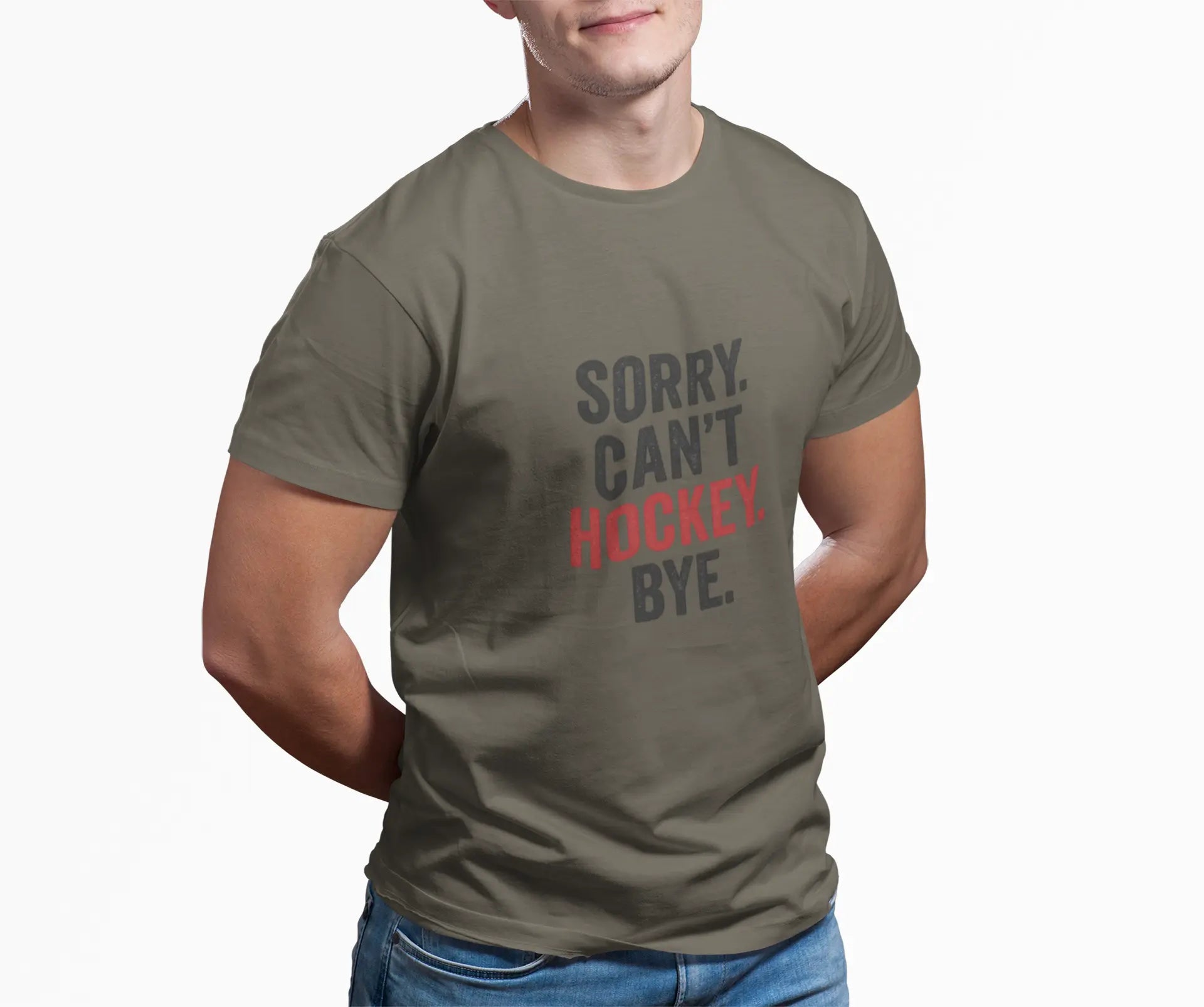 Sorry Can't Hockey Bye T-Shirt - Hockey Priority - Maple Stick Hockey Co. - True Hockey Fan Gift Printify