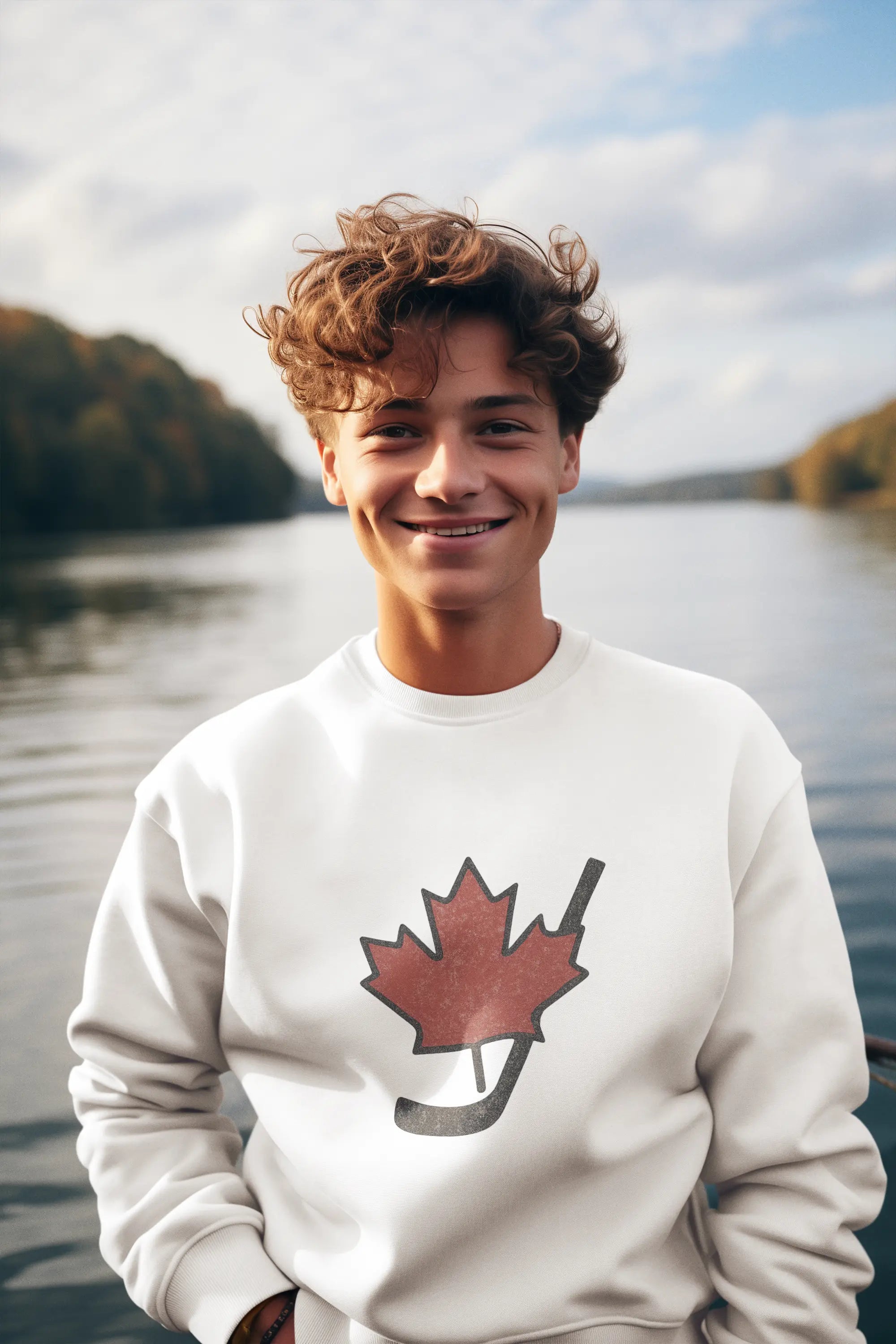 Maple Stick Youth Crewneck Sweatshirt – Maple Leaf Pride Printify
