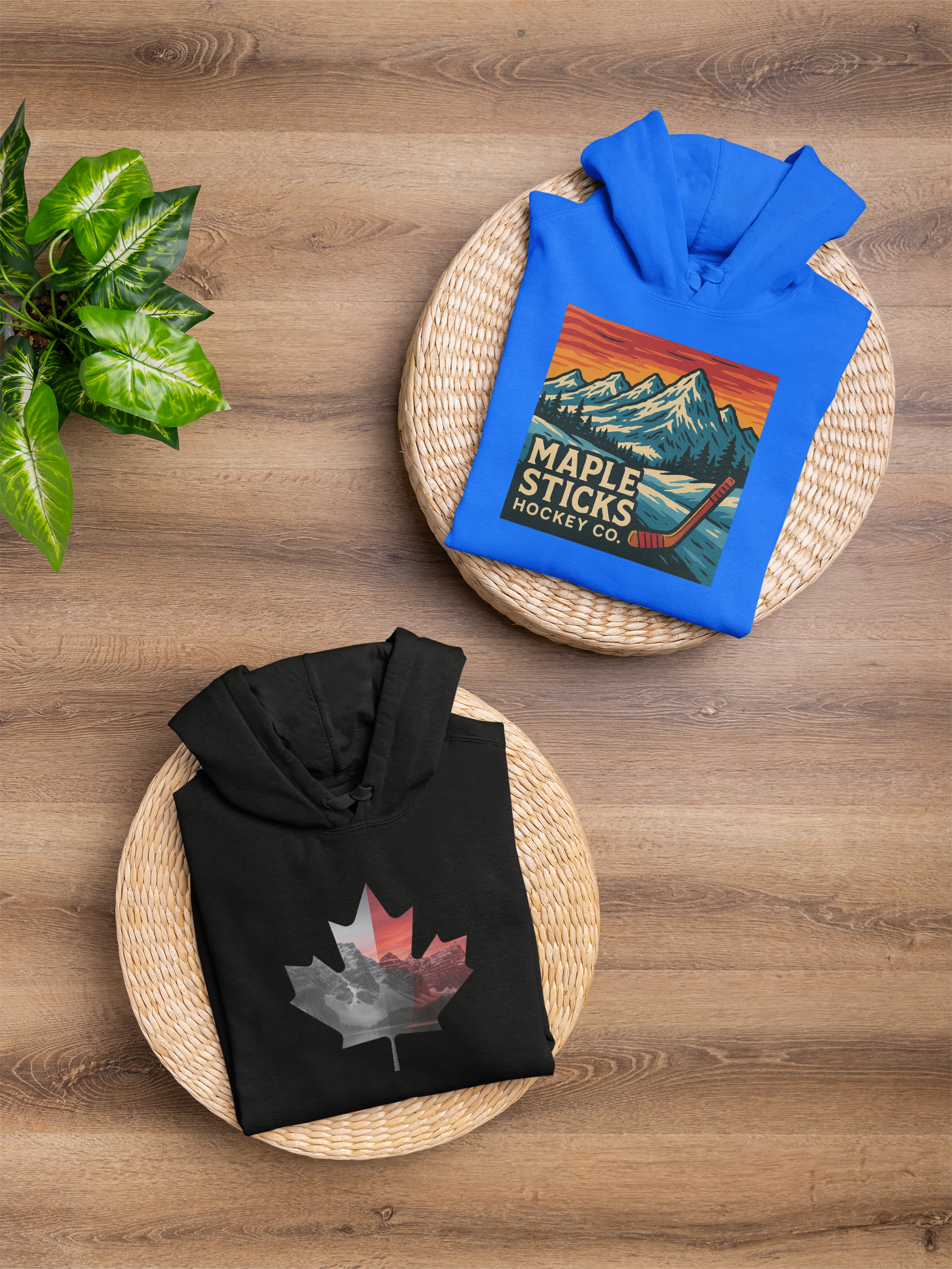 Maple Leaf Unisex Hooded Long Sleeve Tee, Canada Day, Fall Fashion, Casual Wear, Outdoor Activities, Eco-Friendly Apparel Printify