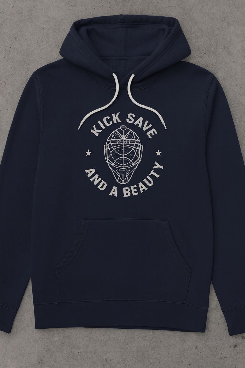 Kick Save and Beauty Hockey Hoodie — Maple Stick Slang Series