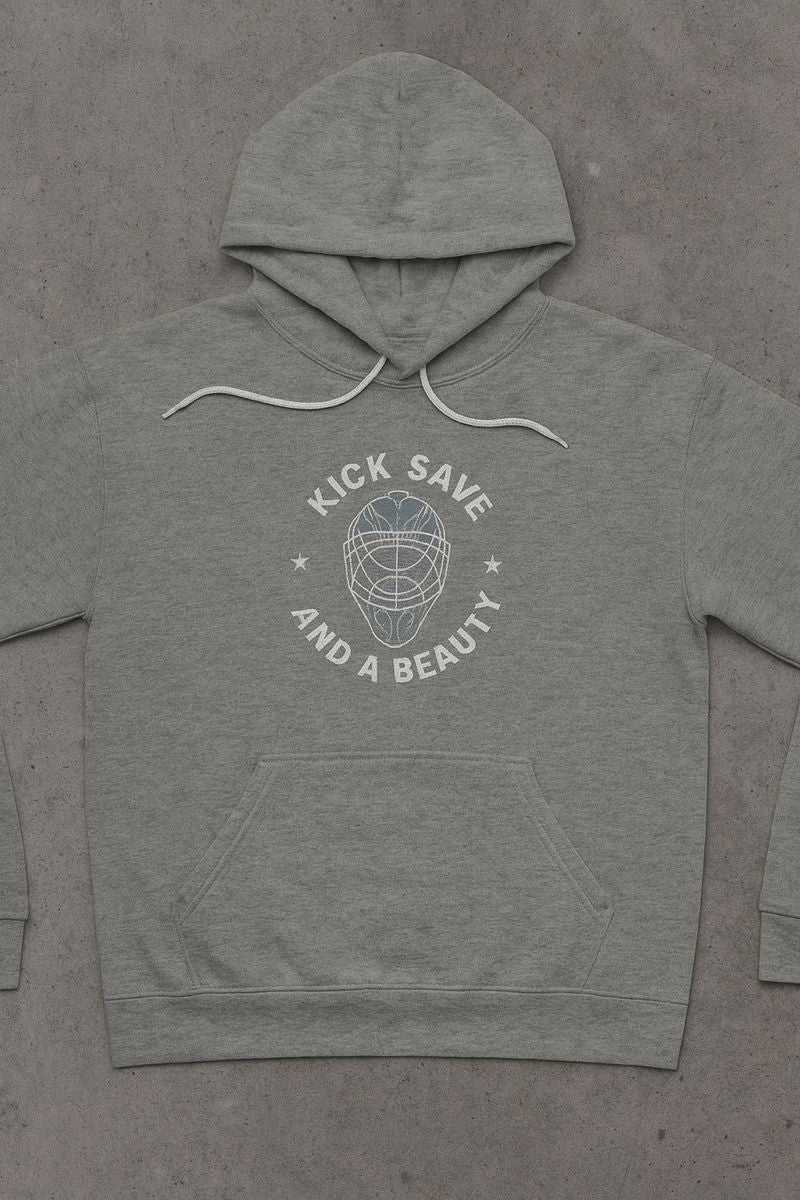 Kick Save and Beauty Hockey Hoodie — Maple Stick Slang Series
