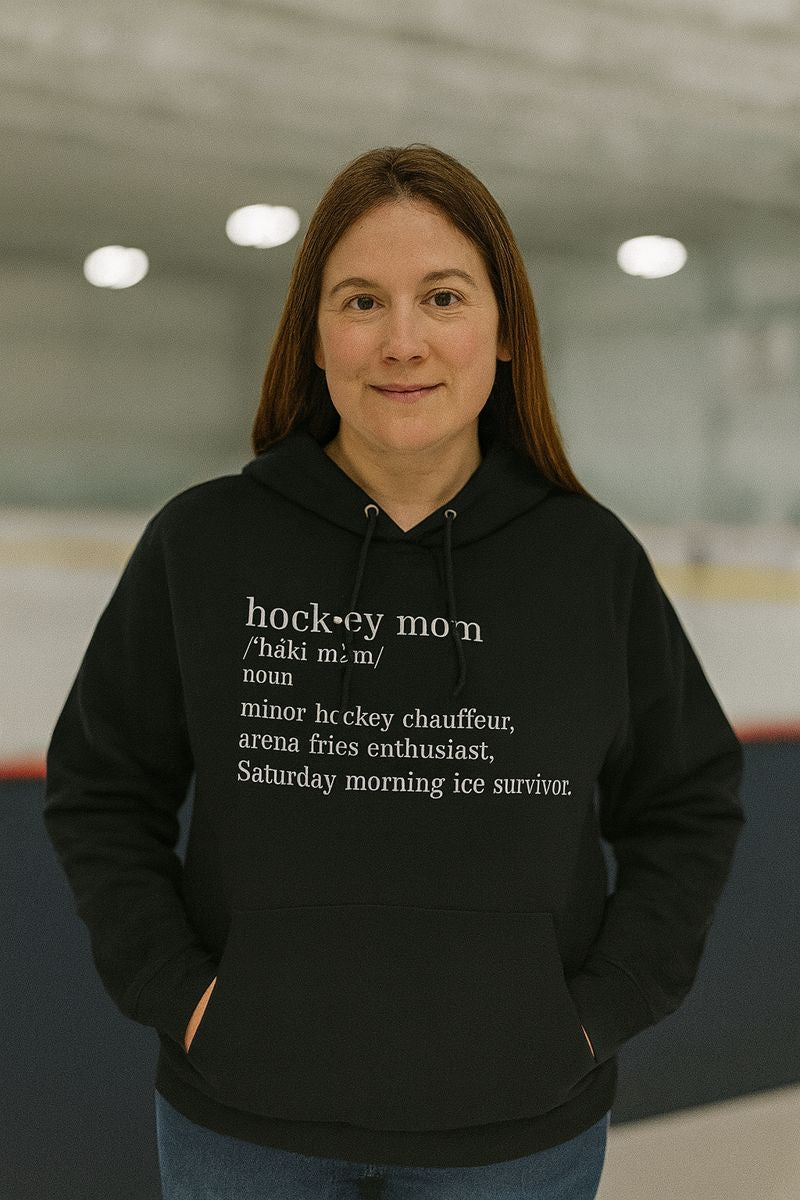 Hockey Mom Definition Hoodie | Hockey Mom Pullover, Arena Chauffeur, Saturday Ice Survivor