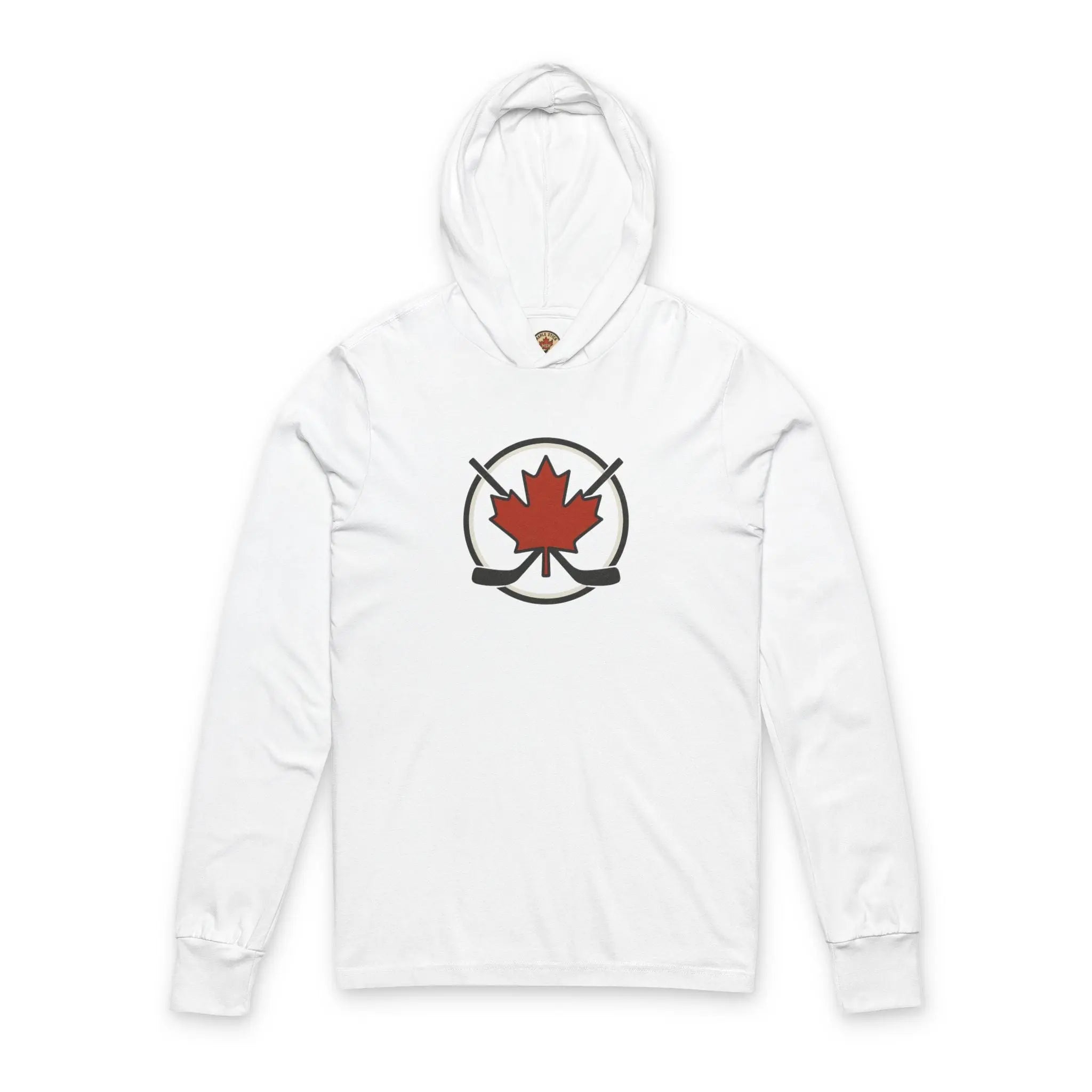 Maple Stick Hockey Heritage Hoodie – Vintage Circle Logo Printify