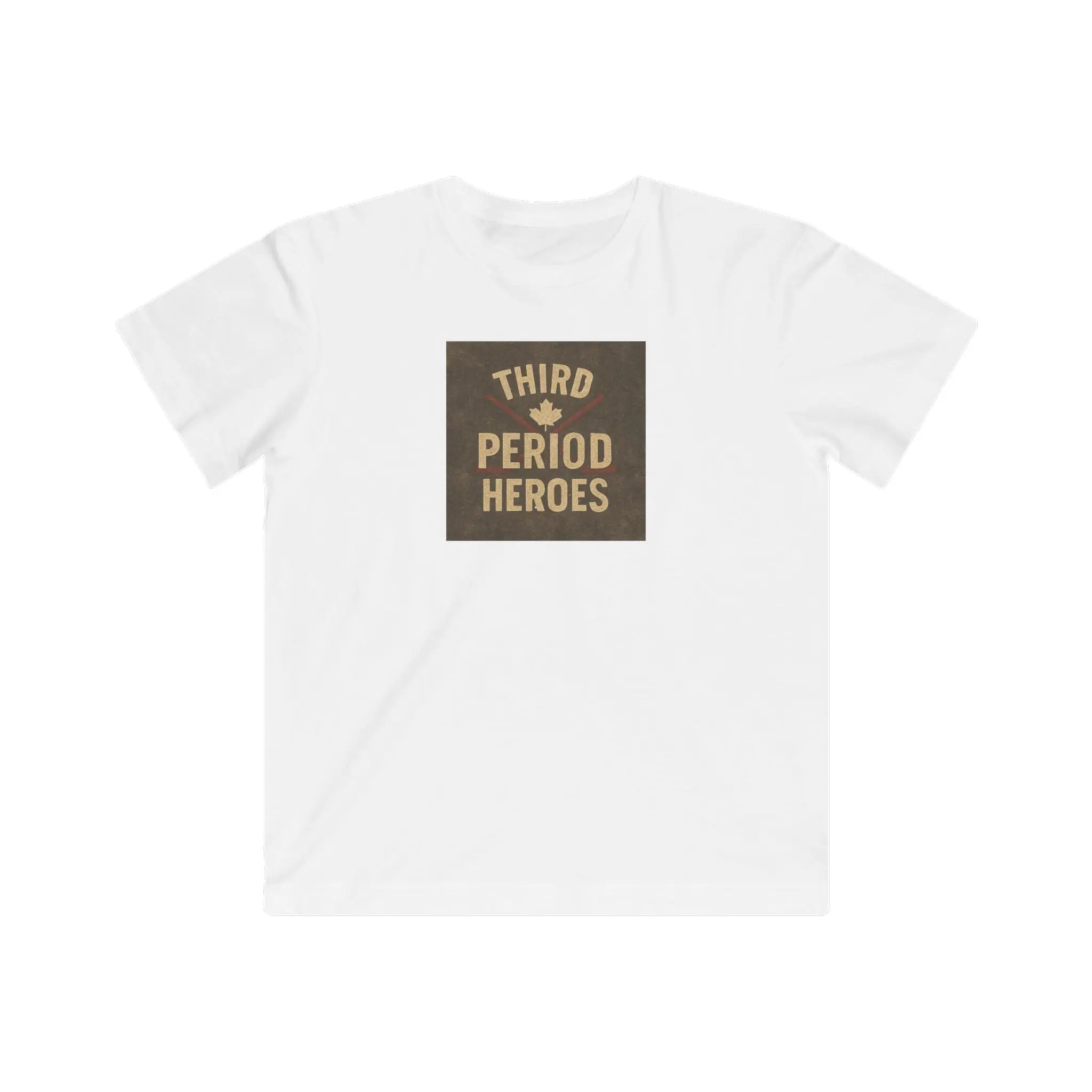 Maple Stick Youth Tee – Third Period Hero, Hockey Game Legend Printify