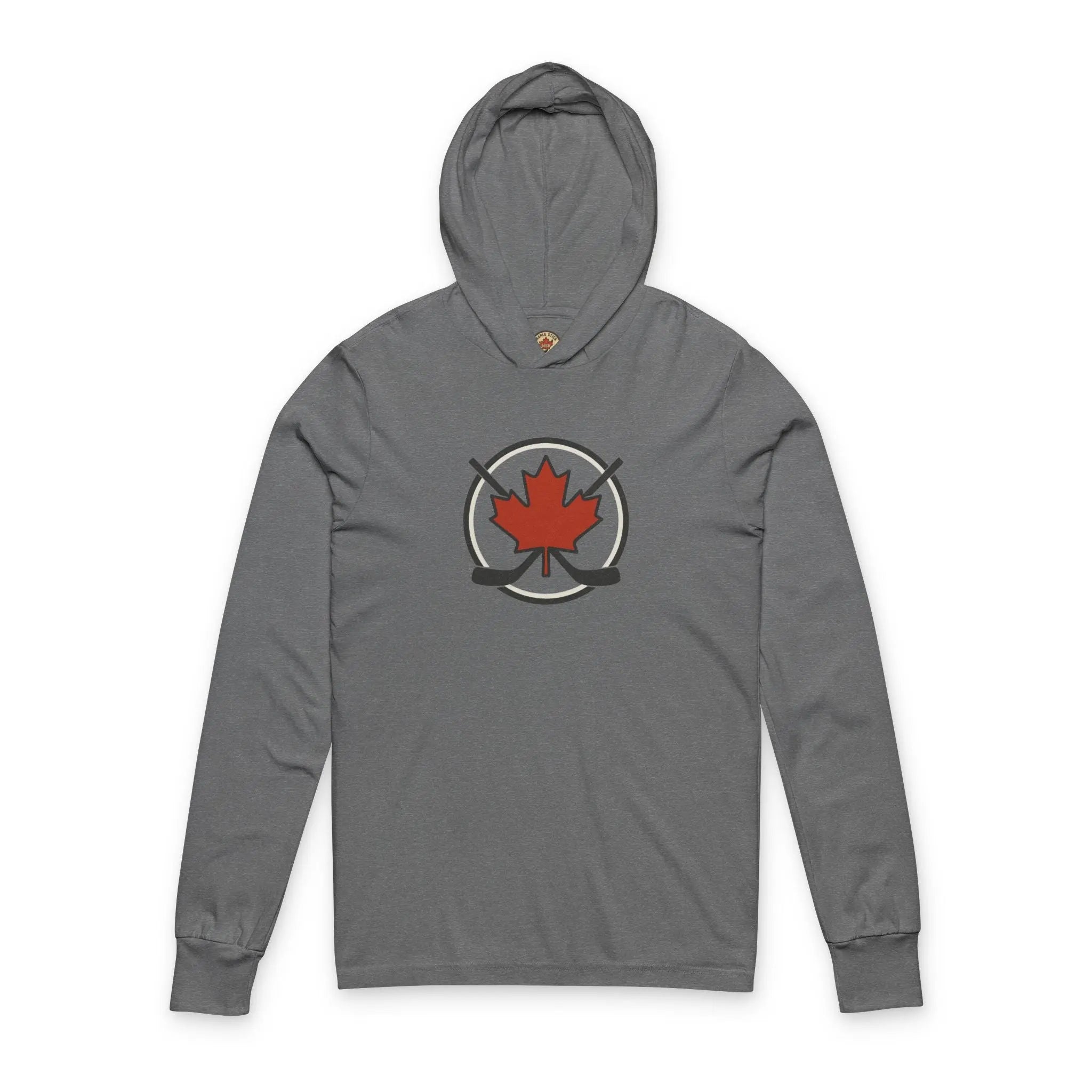 Maple Stick Hockey Heritage Hoodie – Vintage Circle Logo Printify