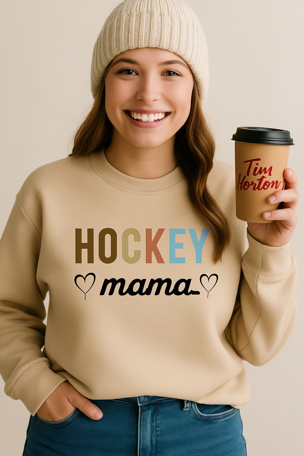 Hockey Mama Shirt, Crewneck Sweatshirt & Hoodie Maple Stick