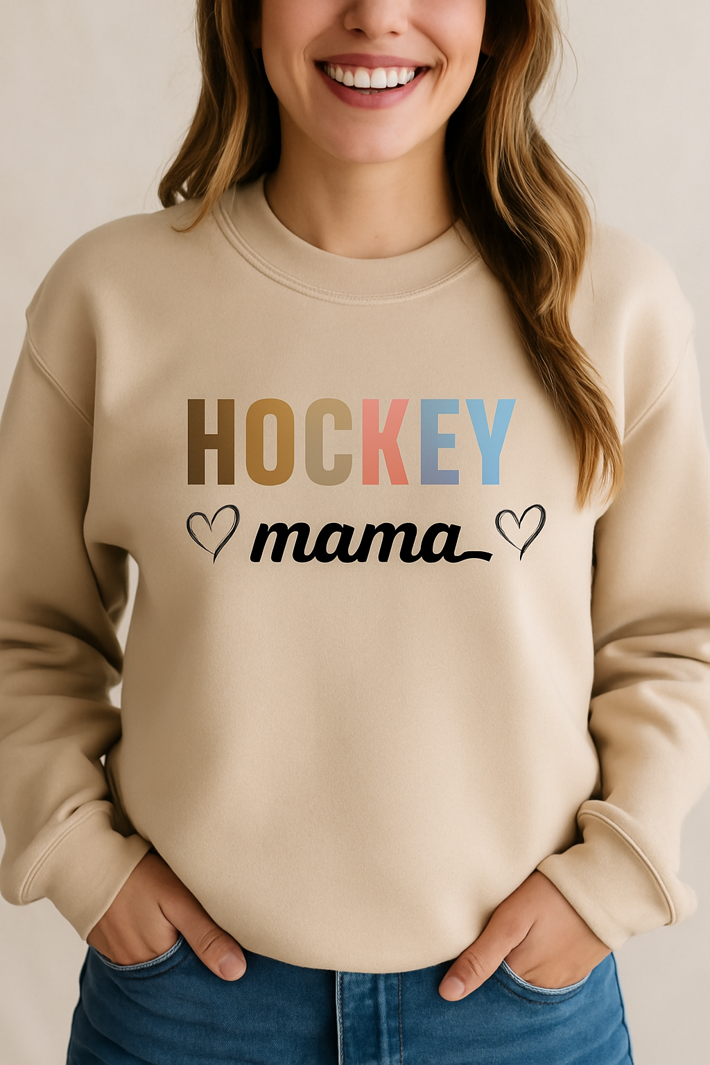 Hockey Mama Shirt, Crewneck Sweatshirt & Hoodie Maple Stick
